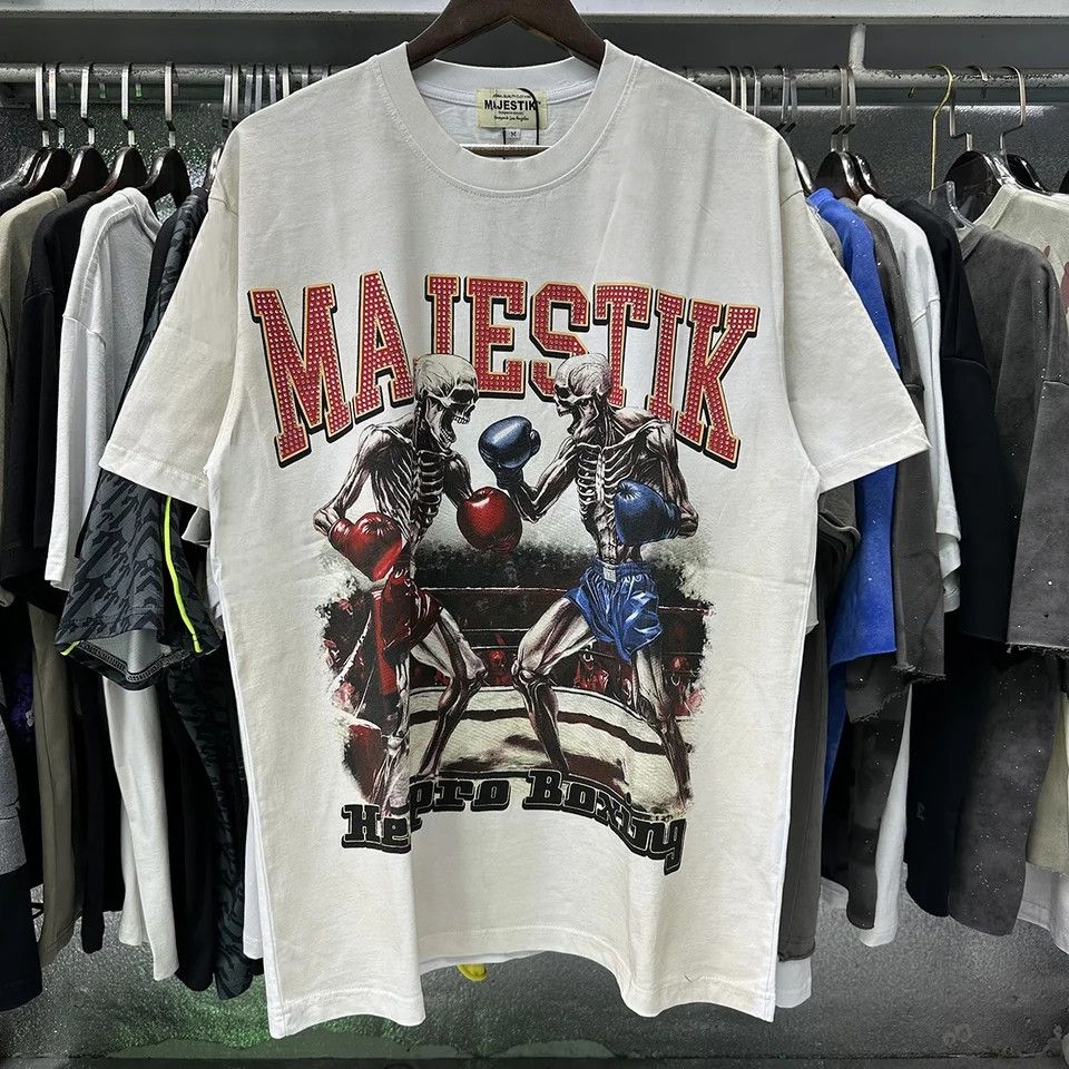 Japanese Brand Gothic 90s Streetwear Majestic T-Shirt Punk Graphic Tees Size US L / EU 52-54 / 3 - 1 Thumbnail