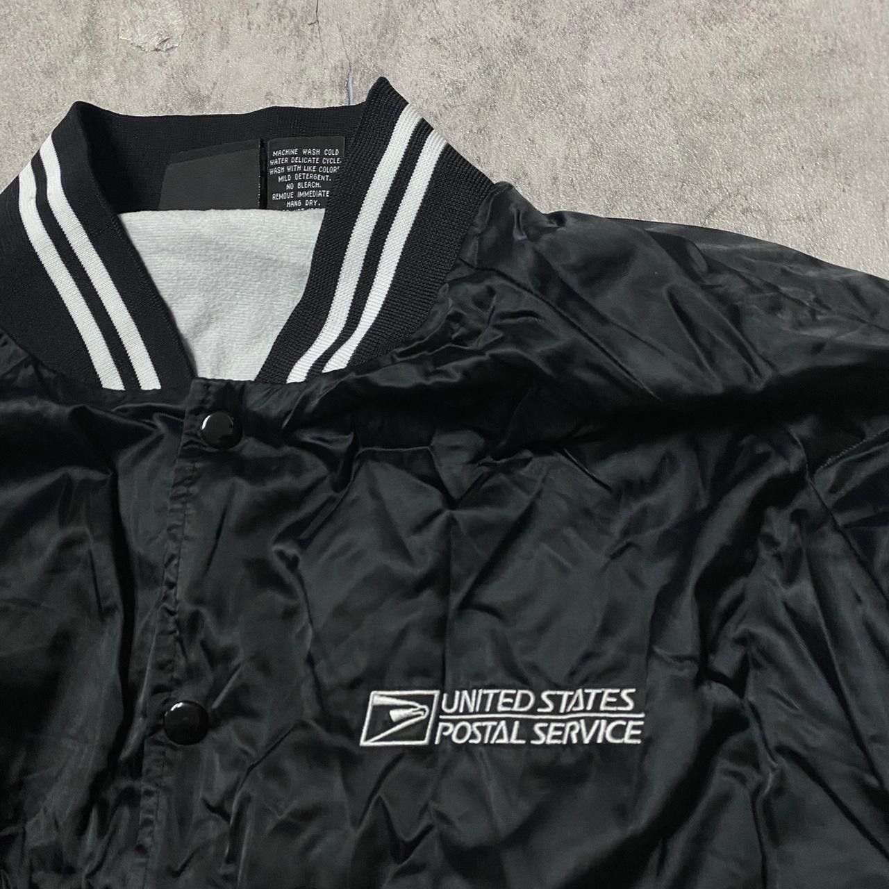Other Black & white vintage 90s USPS satin bomber jacket jacket Size US XL / EU 56 / 4 - 3 Thumbnail