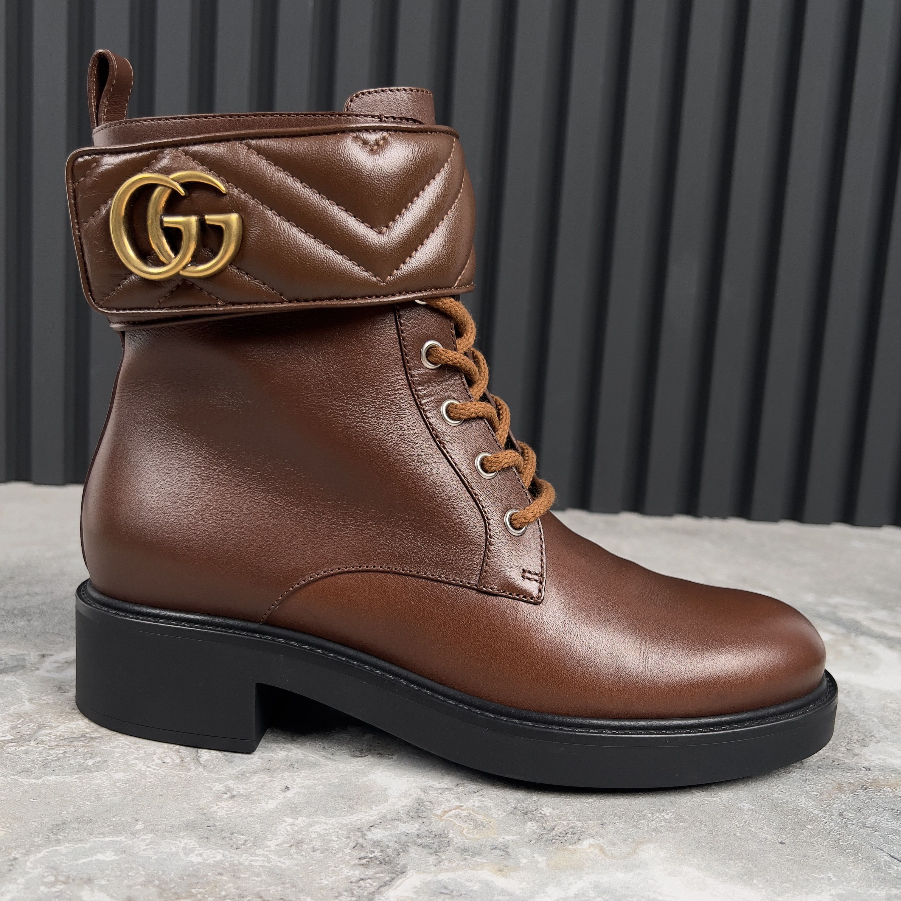 Gucci Gucci GG Marmont Boots Booties Lace Up Leather Size US 9 / IT 39 - 4 Thumbnail