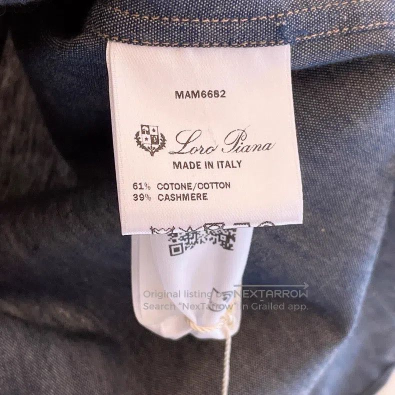 Loro Piana Loro Piana Roslyn Shirt with Enzyme Washed Cashmere Blende Size XXS / US 00 / IT 34 - 8 Thumbnail