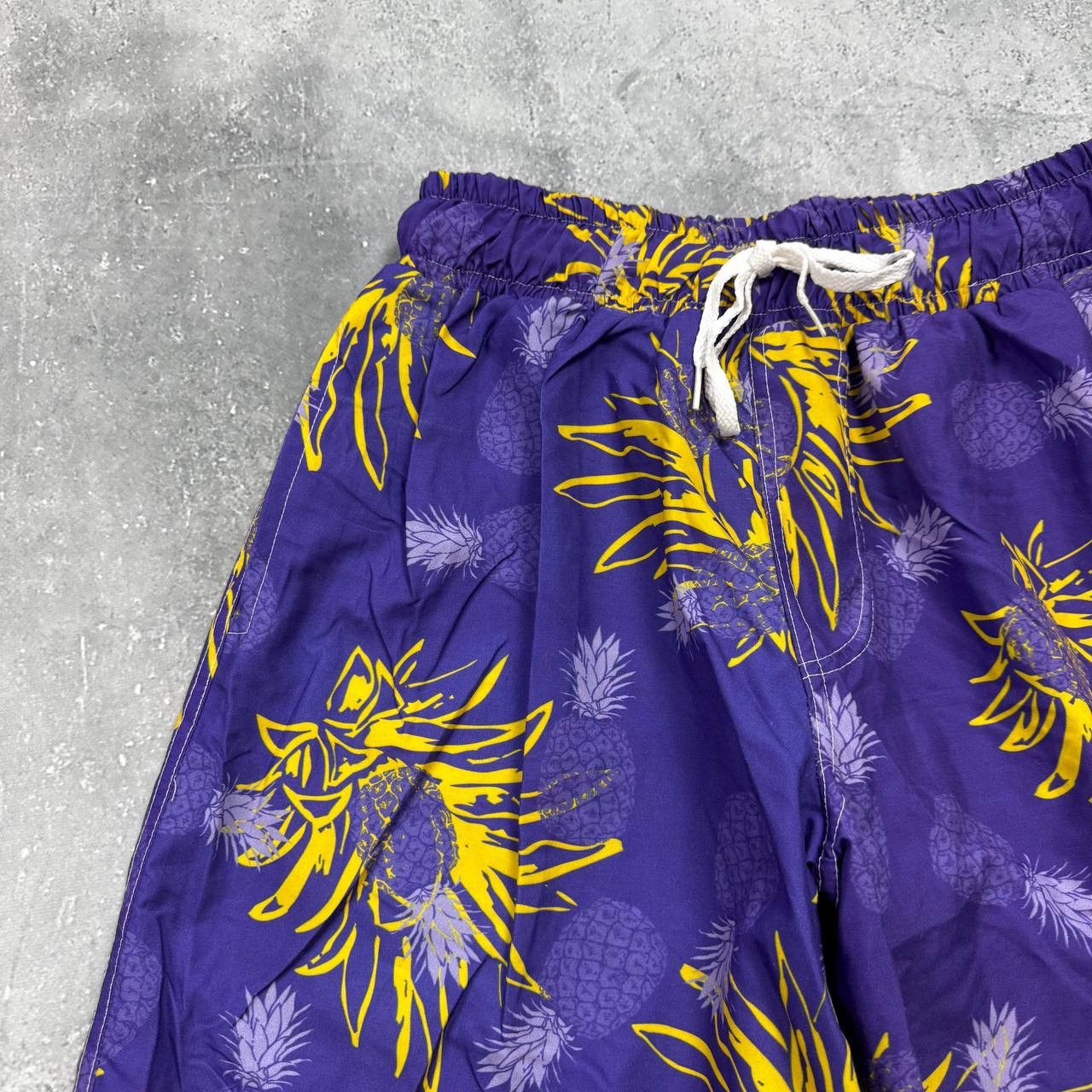 Vintage Vintage Piranha Joe Pineapple Print Swim Beach Shorts Purple Size US 31 - 3 Thumbnail
