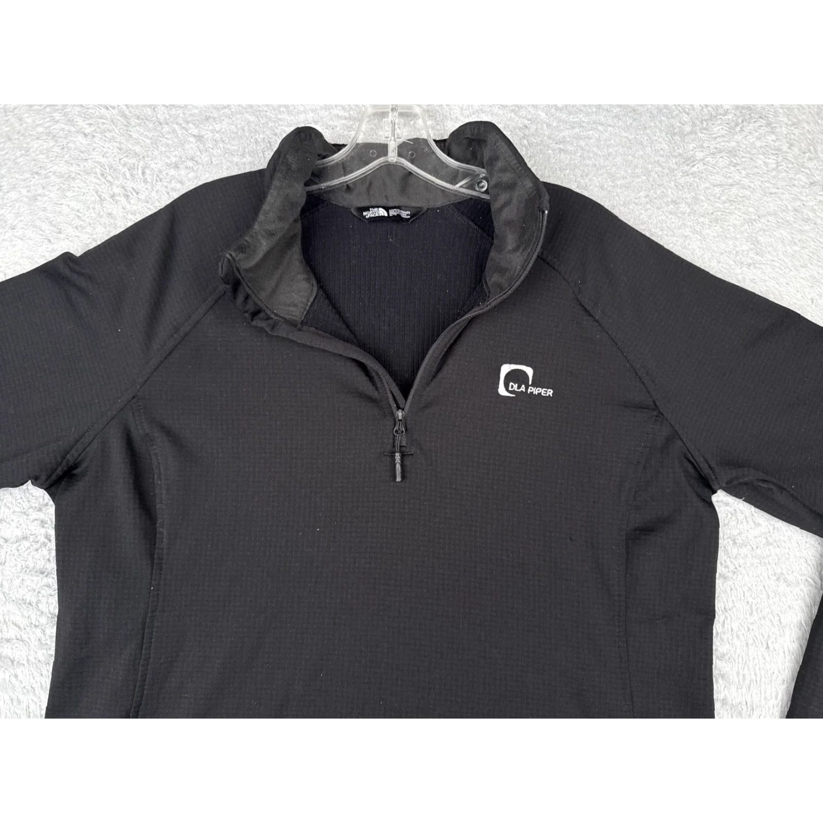 The North Face The North Face Pullover Womens XL Black 1/4 Zip Fleece Grid DLA Piper Logo Activewear Size XL / US 12-14 / IT 48-50 - 4 Thumbnail