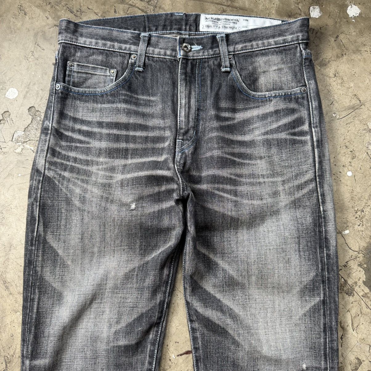 Neighborhood Neighborhood Japan - Washed Deep Mid 14oz Selvedge Jeans Size US 32 / EU 48 - 3 Thumbnail