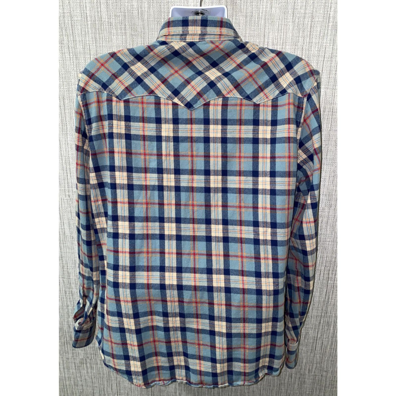 True Religion True Religion Plaid Button-Up Shirt, Long Sleeve, Adult Large, Multicolor, Snap Closure, Mens Size US L / EU 52-54 / 3 - 5 Thumbnail