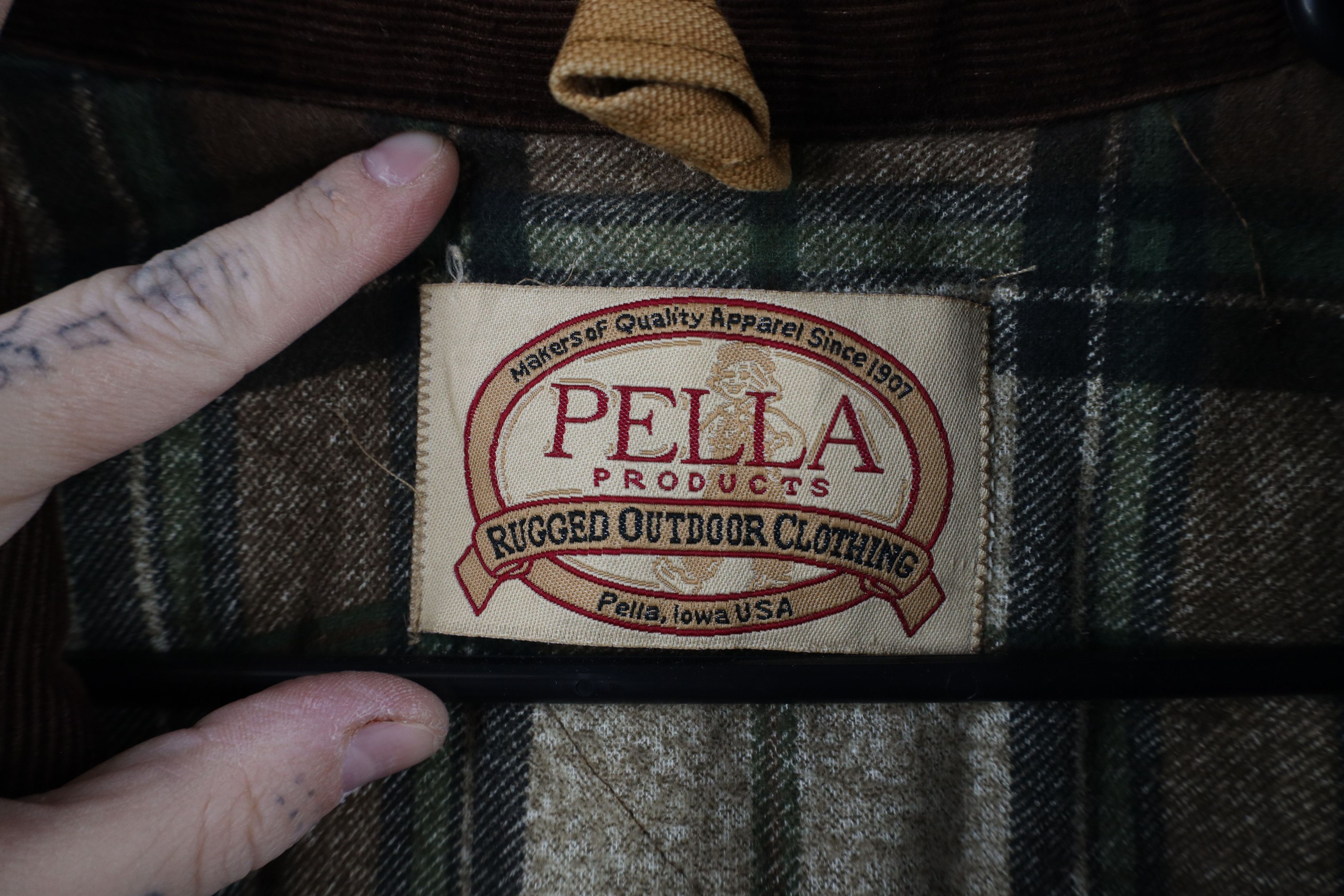Vintage Vintage 90s Pella Hunting Flannel Lined Canvas Jacket USA Size US M / EU 48-50 / 2 - 5 Thumbnail