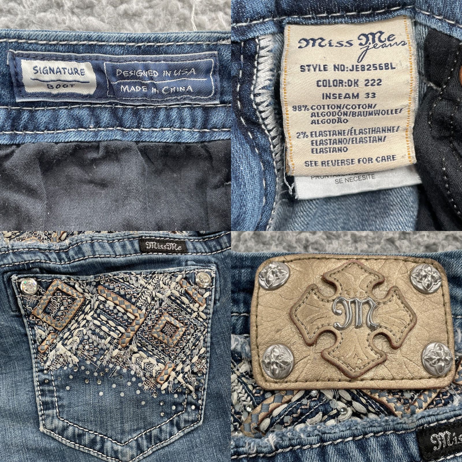 Miss Me Miss Me Jean Shorts Womens 30* Y2K Western Rodeo Grunge Daisy Cowboy Preppy 90's Size 30" / US 8 / IT 44 - 8 Thumbnail