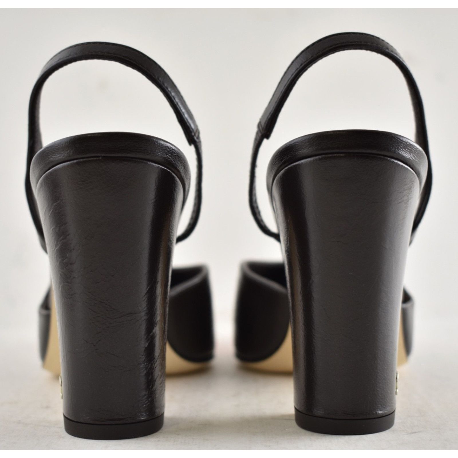 Chanel Chanel Dark Brown Red CC Slingback Block Heel Pump 37.5c Size US 7.5 / IT 37.5 - 17 Thumbnail