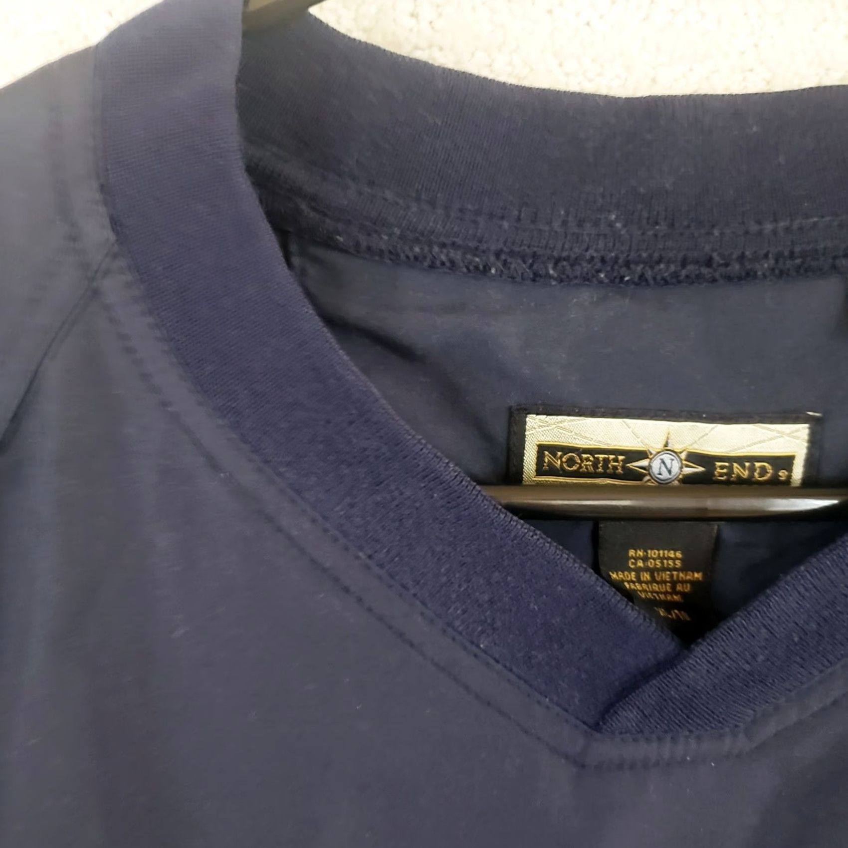 Vintage Key West Boats Men's XL Navy V-Neck Windbreaker by North End Golf Outdoor Casual Thin Softshell Pullover Size US XL / EU 56 / 4 - 6 Thumbnail