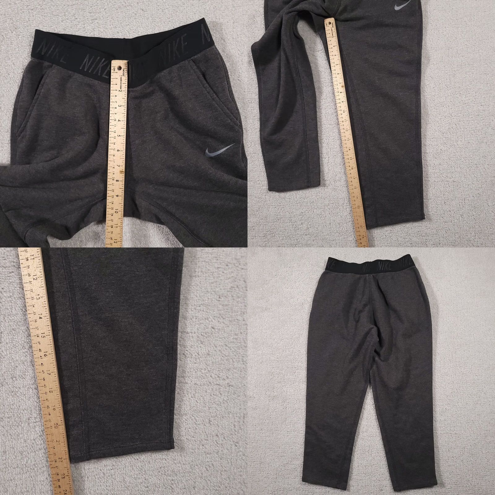 Nike Nike Dri-Fit Capri Crop Sweatpants Capri-Length Fitted Pull On Womens Small Gray Size 28" / US 6 / IT 42 - 8 Thumbnail