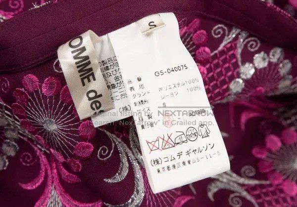 Comme des Garcons Comme Des Garcons size S Pink Embroidered Flower Wrap Skir Size 24" / US 00 / IT 34 - 9 Thumbnail