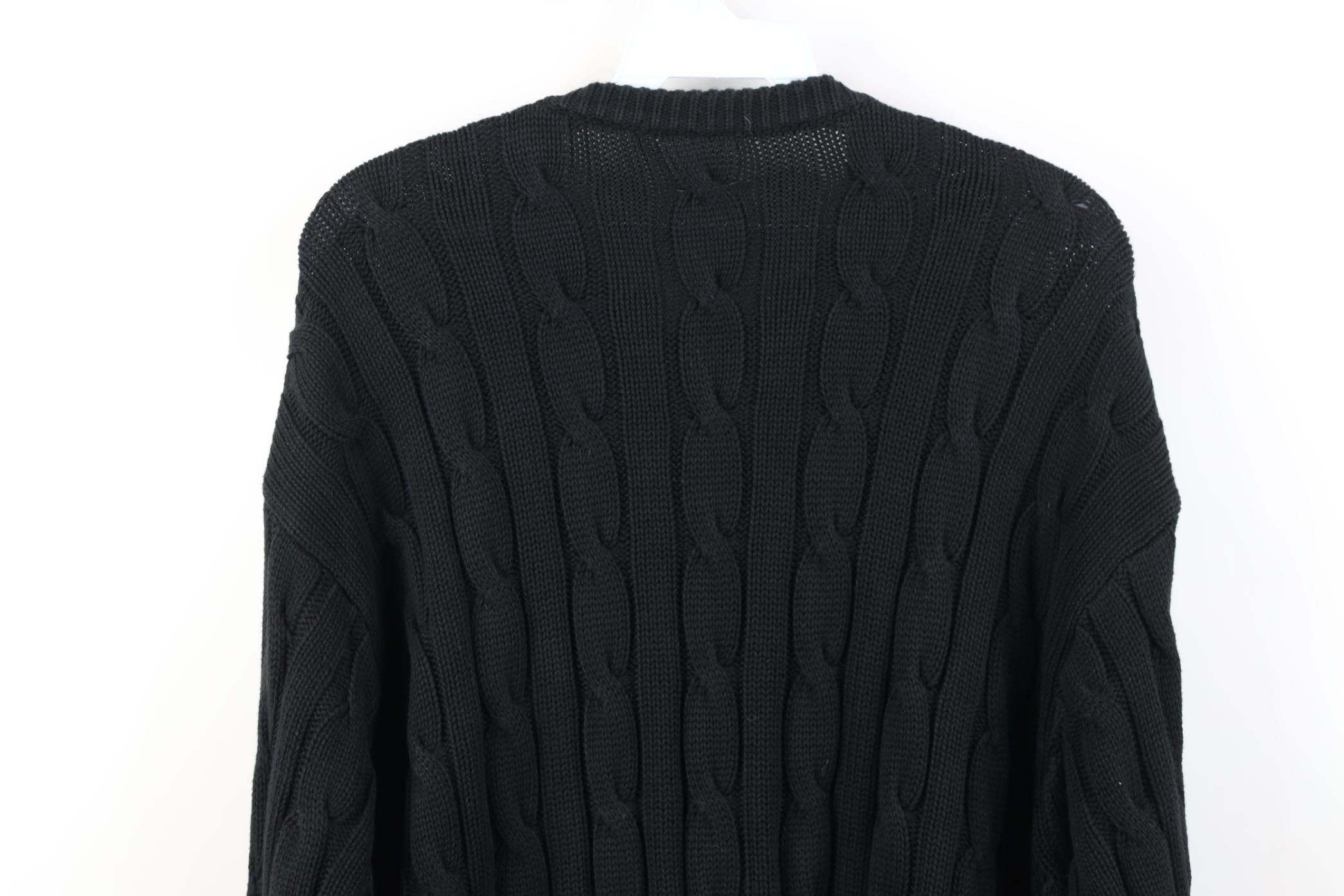 Vintage Vtg 90s Y2K Streetwear Fisherman Chunky Cable Knit Sweater Size US XL / EU 56 / 4 - 10 Thumbnail