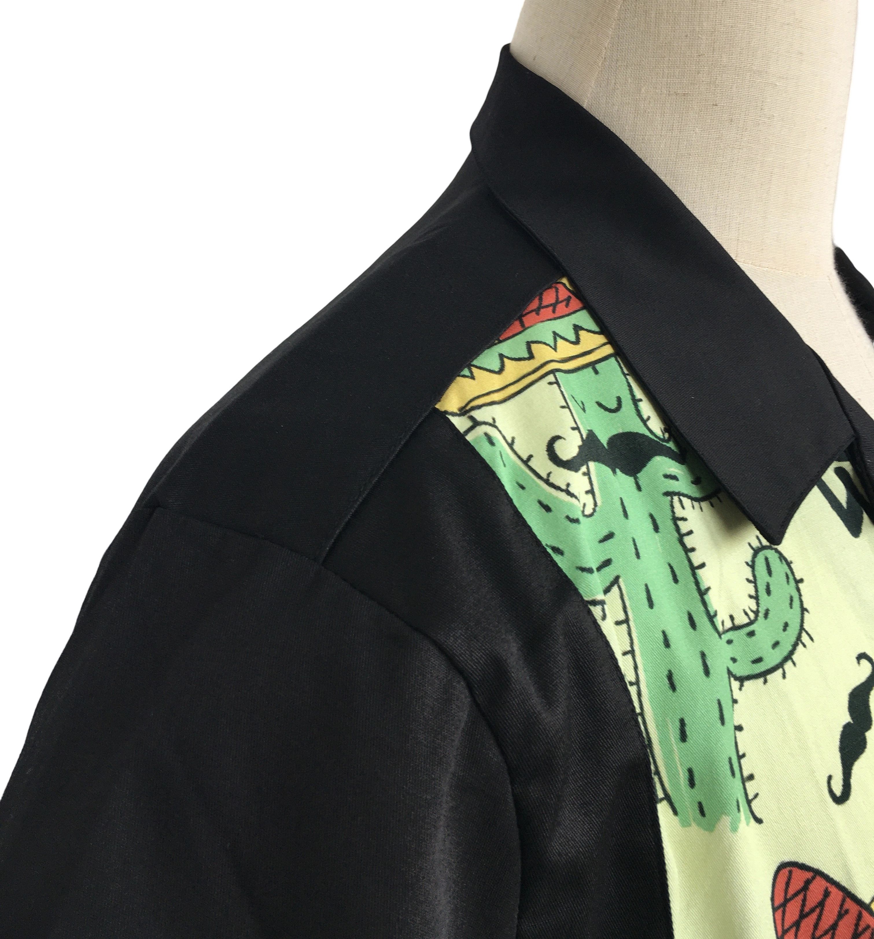 Other Summer Shirts Black Contrast Printed Panel Pocket Tops Size US XXL / EU 58 / 5 - 5 Thumbnail