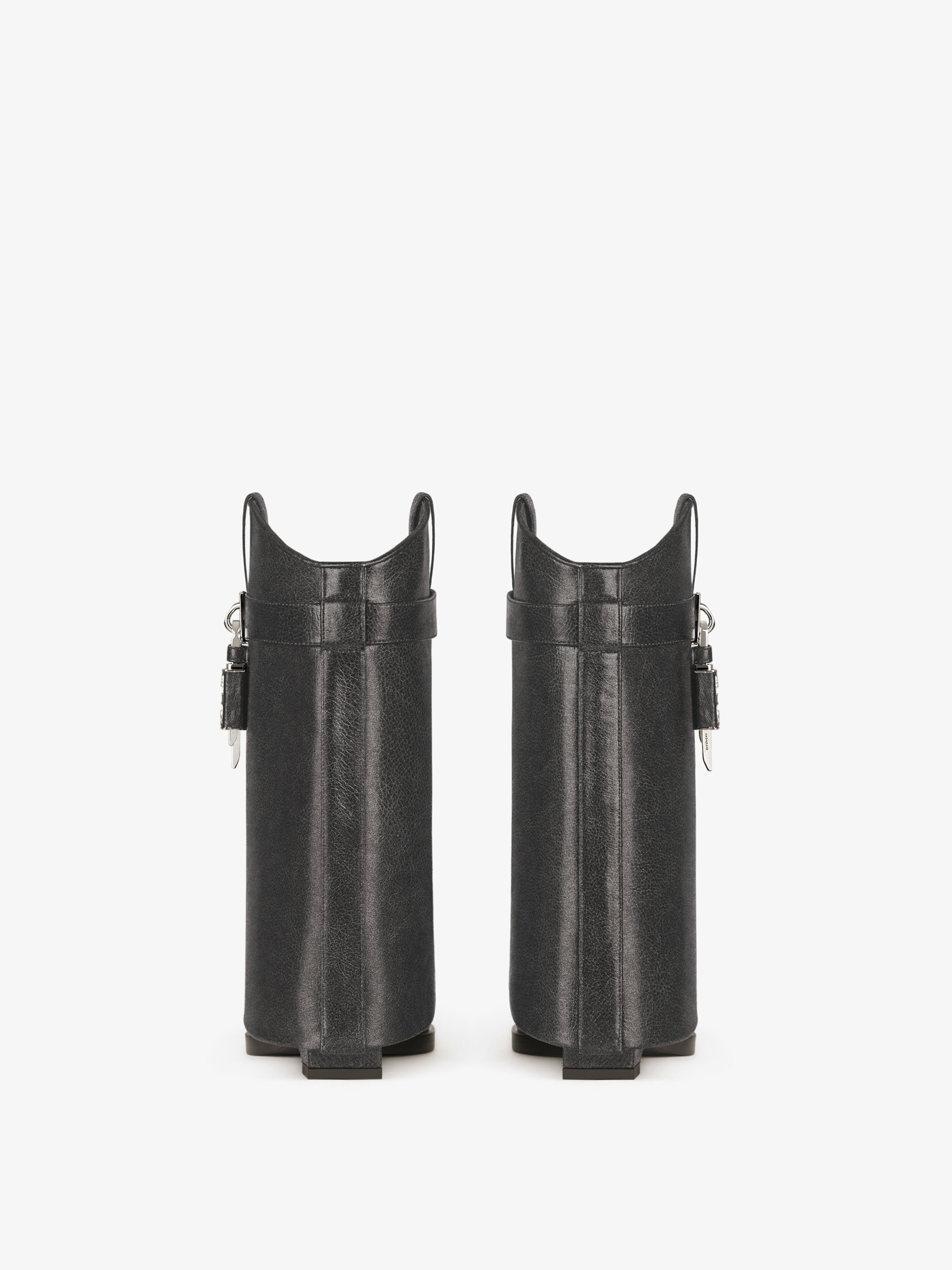 Givenchy o1srvl11e0525 Shark Lock Cowboy Ankle Boots 60mm in Black Size US 6 / IT 36 - 5 Thumbnail