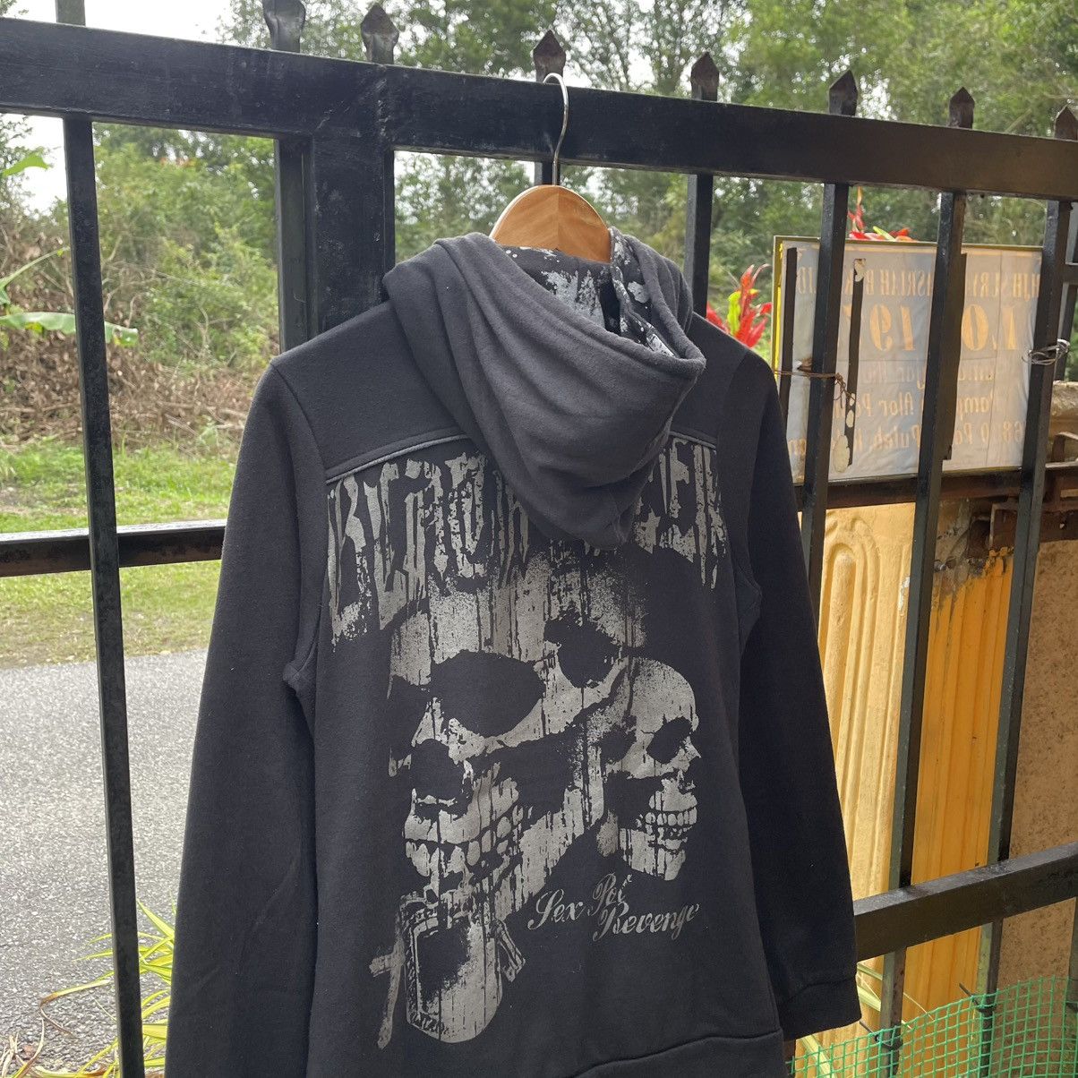 Sex Pot ReVeNGe 🔥🇯🇵Sex Pot Revenge Big Skull Spike Buttons Full Zipper Hoodie Size US XS / EU 42 / 0 - 2 Thumbnail