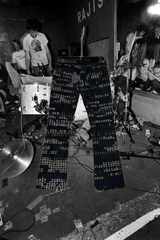 Hysteric Glamour hysteric glamour black typewriter denim Size US 30 / EU 46 - 2 Thumbnail
