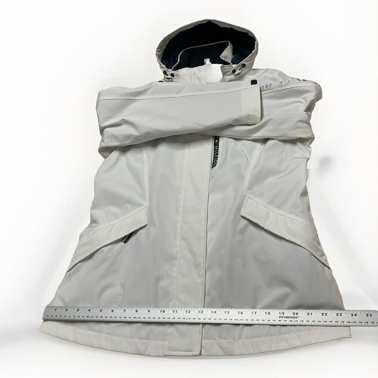 Tommy Hilfiger Tommy Hilfiger Women's M White Weather Hood Jacket Rain Coat Size M / US 6-8 / IT 42-44 - 11 Thumbnail