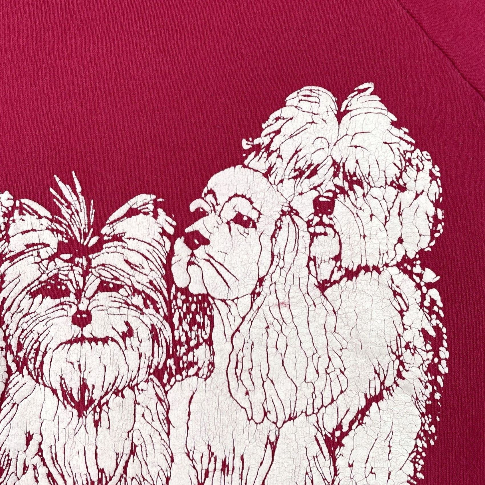 Jerzees Vtg Jerzees Pink Large Raglan Sweatshirt Men Crew Neck 90s Double Sided Dog Print USA Made Raglan Sweatshirt Size US L / EU 52-54 / 3 - 6 Thumbnail