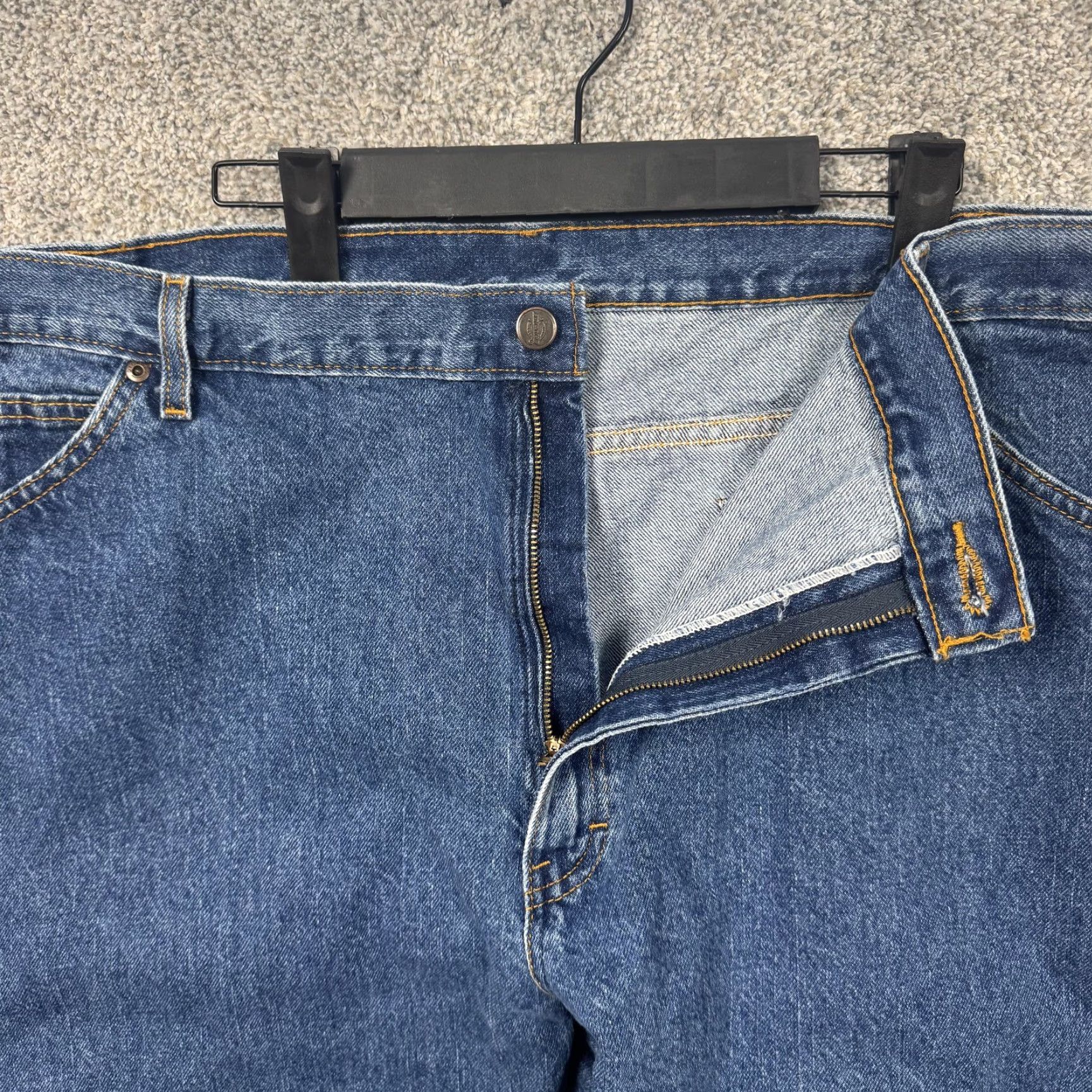 Dickies Dickies Jeans Mens 43x29 Blue High Rise Straight Leg Denim Workwear Classic Size US 42 / EU 58 - 6 Thumbnail