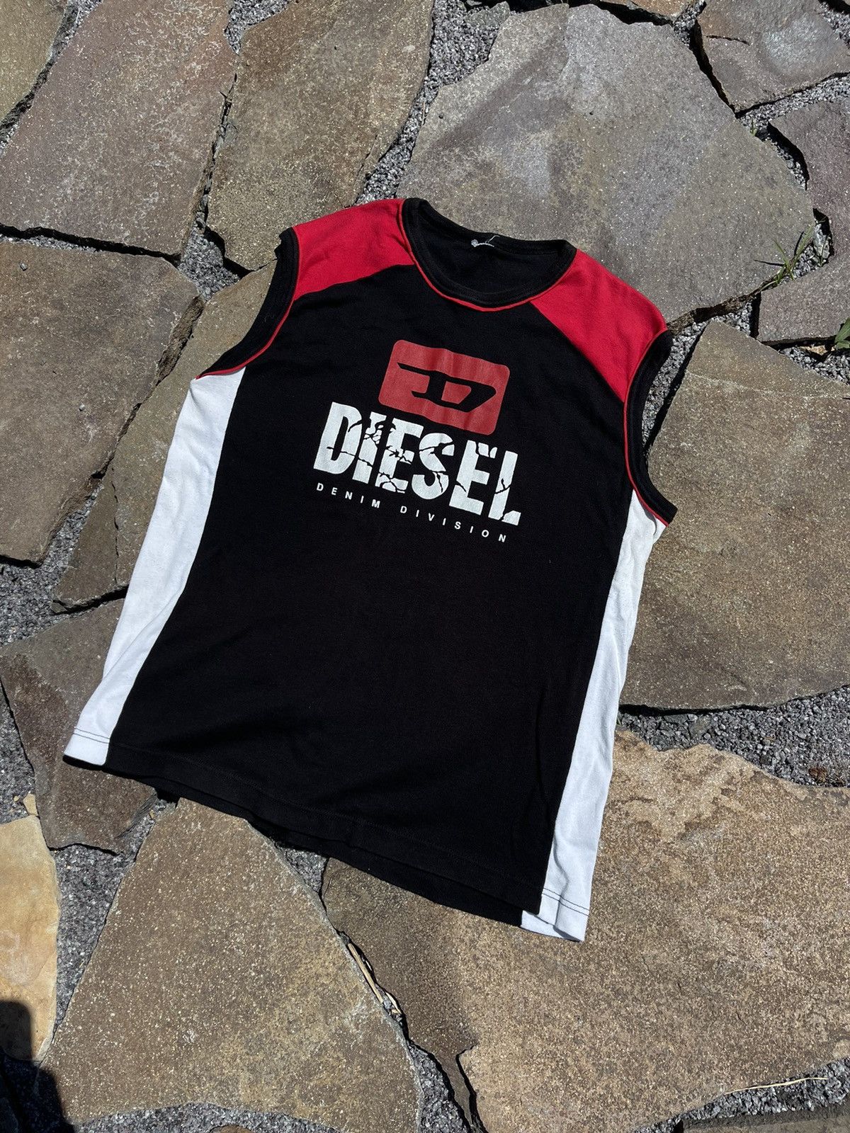 Diesel Y2K Diesel Vintage Big Logo sleeveless top | Grailed