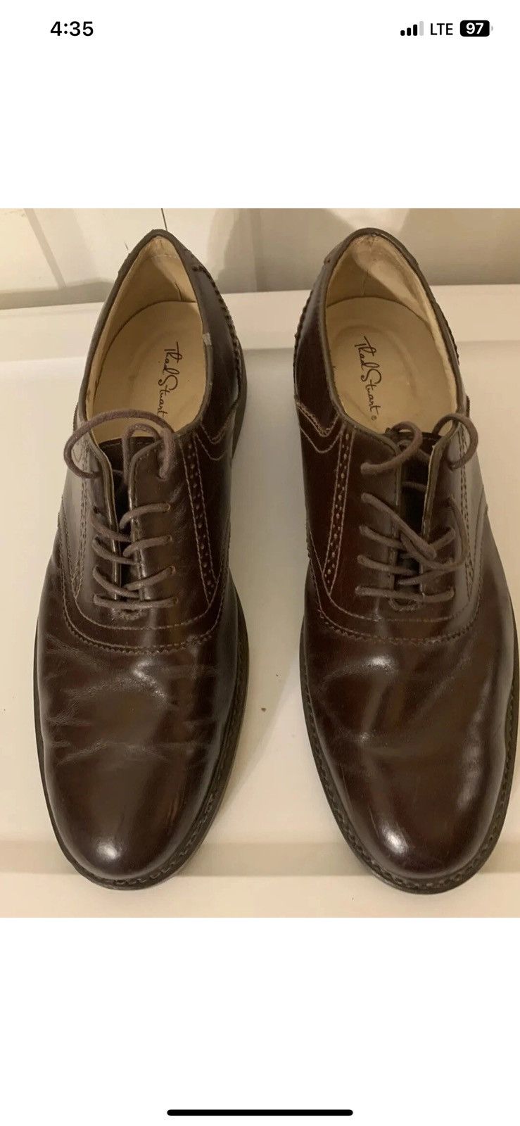 Other Thad Stuart mens sz 11 leather shoes oxfords Size US 11 / EU 44 - 4 Thumbnail