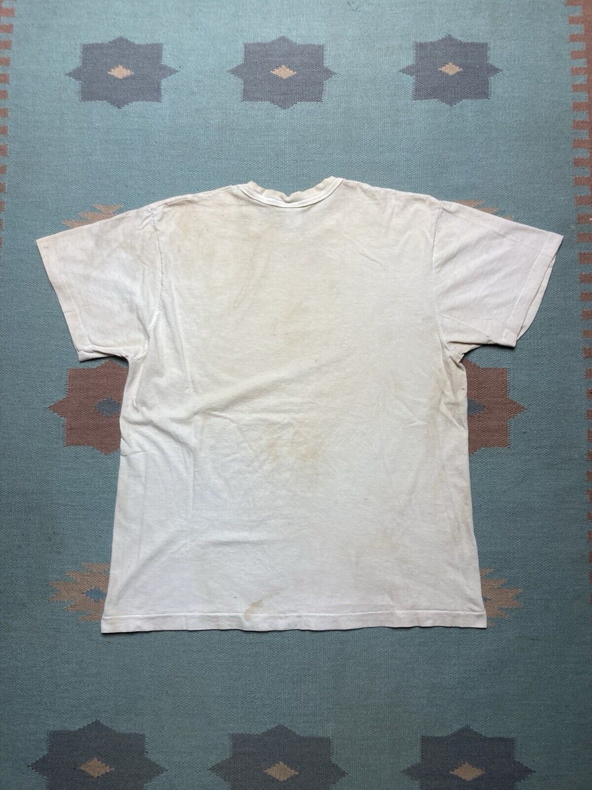 Fruit Of The Loom × Vintage Vtg blank white t shirt stained grunge fruit of the loom XL Size US XL / EU 56 / 4 - 8 Thumbnail