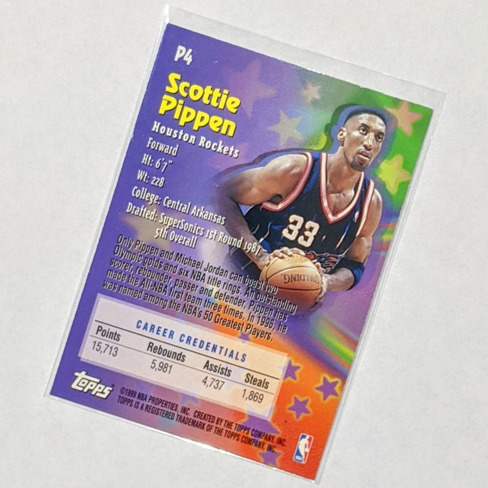 Other Topps SCOTTIE PIPPEN #P4 Insert HOLOFOIL Size ONE SIZE - 2 Thumbnail