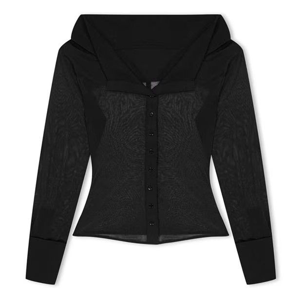 Jacquemus o1g2r1mq1024 Brezza Shirt in Black Size XS / US 0-2 / IT 36-38 - 1 Thumbnail