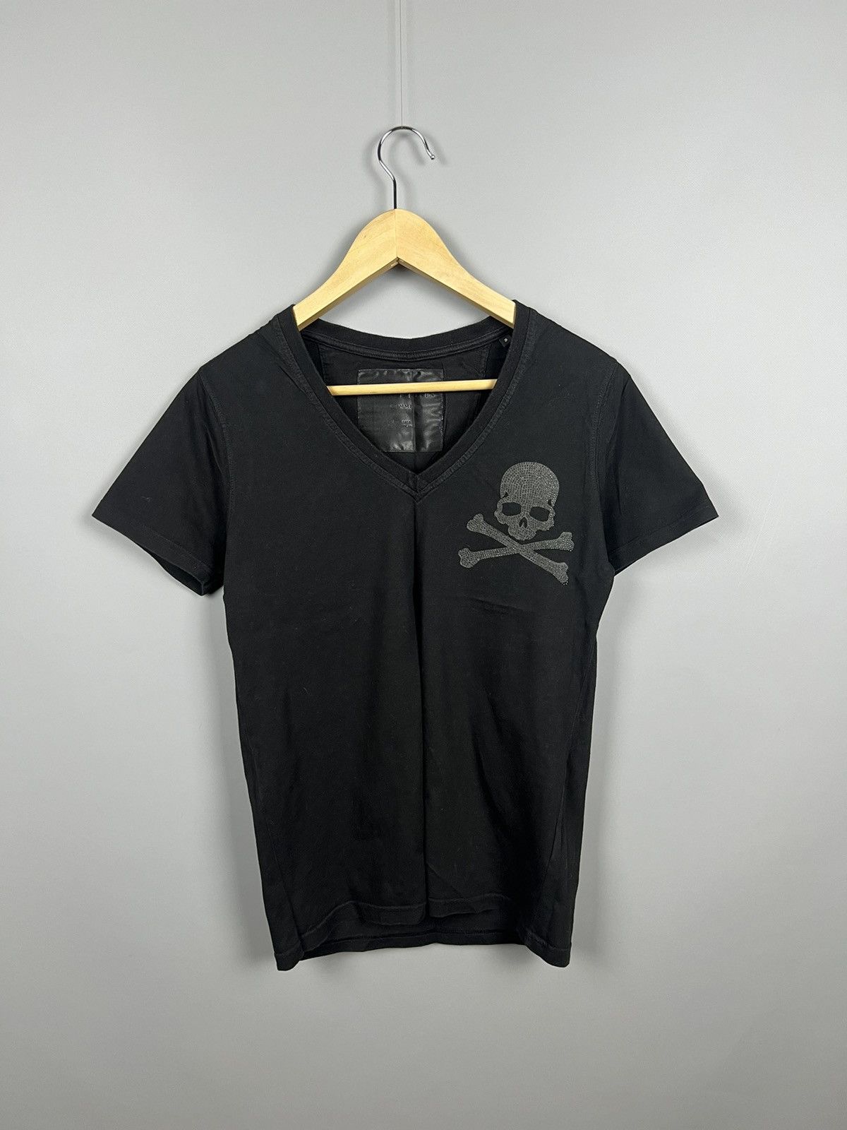 Philipp Plein (S) Skull Rhinestone v- neck T-Shirt Limited Edition biglogo Size US S / EU 44-46 / 1 - 1 Thumbnail
