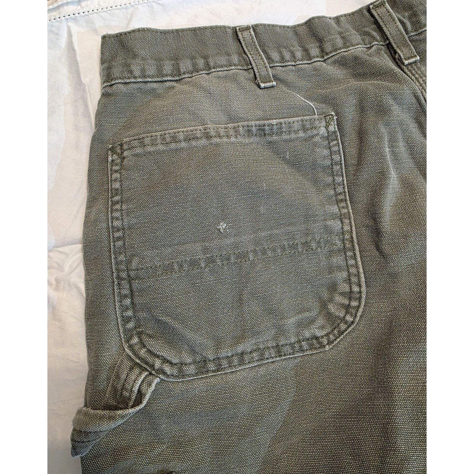 Carhartt Carhartt Men's Olive Green Size 36x32 Blanket Lined Jeans Size US 36 / EU 52 - 11 Thumbnail