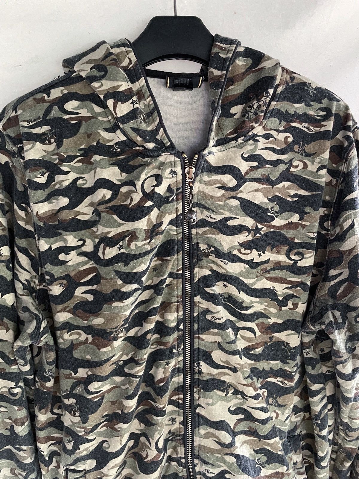 Roen ROEN GOLD SKULL ARMY ZIP HOODIE Size US L / EU 52-54 / 3 - 10 Thumbnail