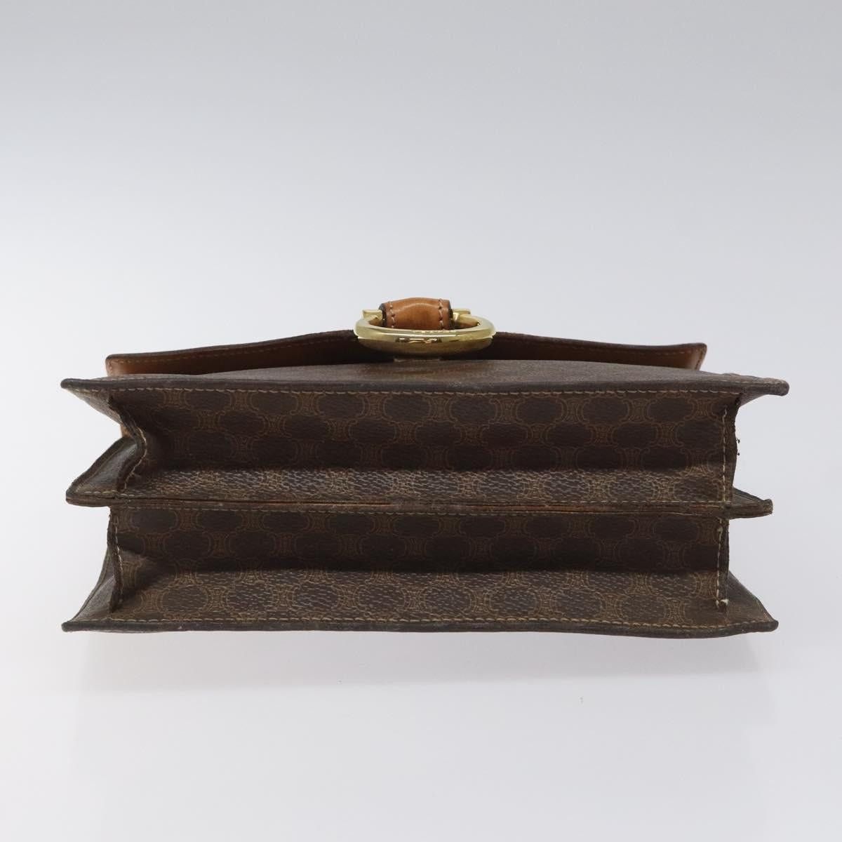 Celine CELINE Macadam Canvas Hand Bag Pvc Leather Brown Gold Size ONE SIZE - 9 Thumbnail