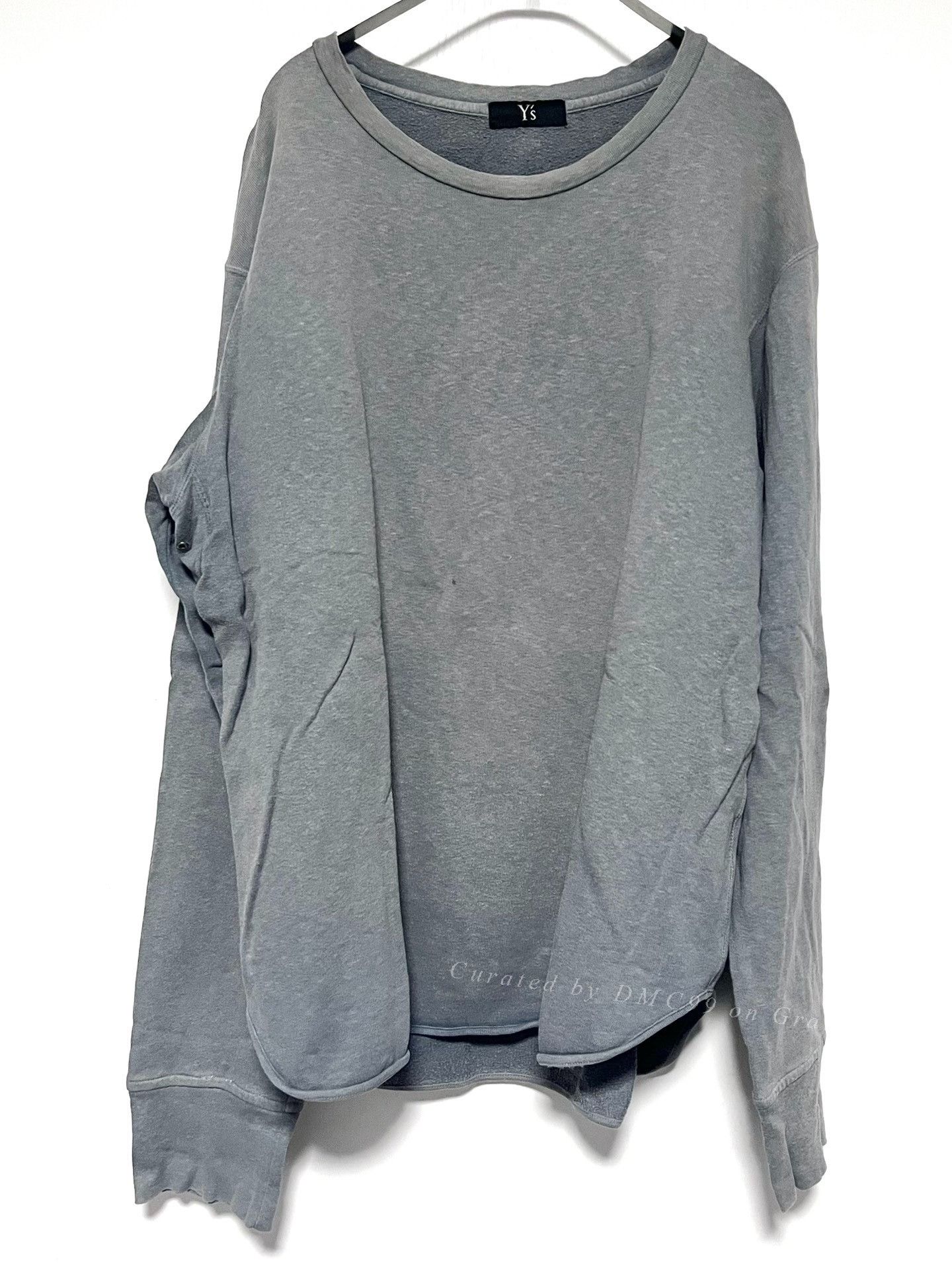 Yohji Yamamoto Yohji Yamamoto Y's Washed Gradient Gray Long-Sleeve T-Shirt Size M / US 6-8 / IT 42-44 - 1 Thumbnail