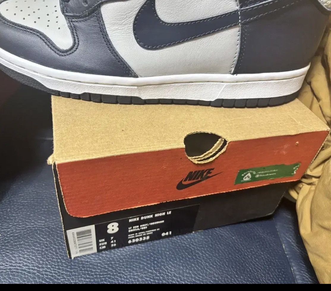 Nike 1999 Nike Dunk High LE Georgetown W/ OG Box DS Size US 8 / EU 41 - 5 Thumbnail