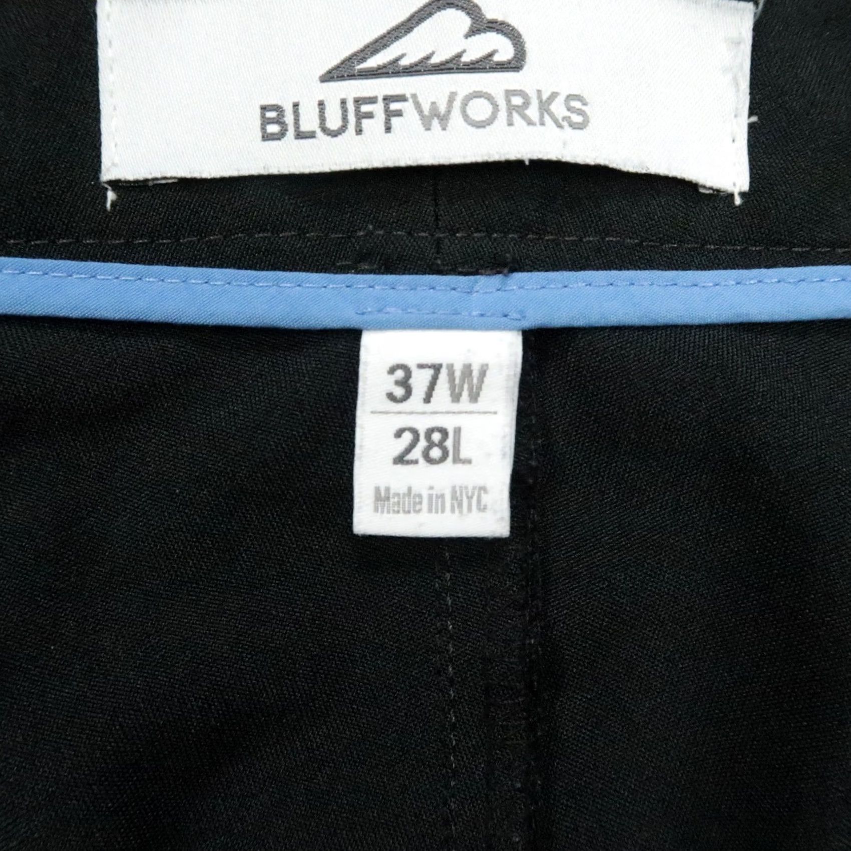 Vintage Bluffworks Pants Mens Black 37x28 Chino Straight Travel Work Play Trouser Size US 37 - 4 Thumbnail