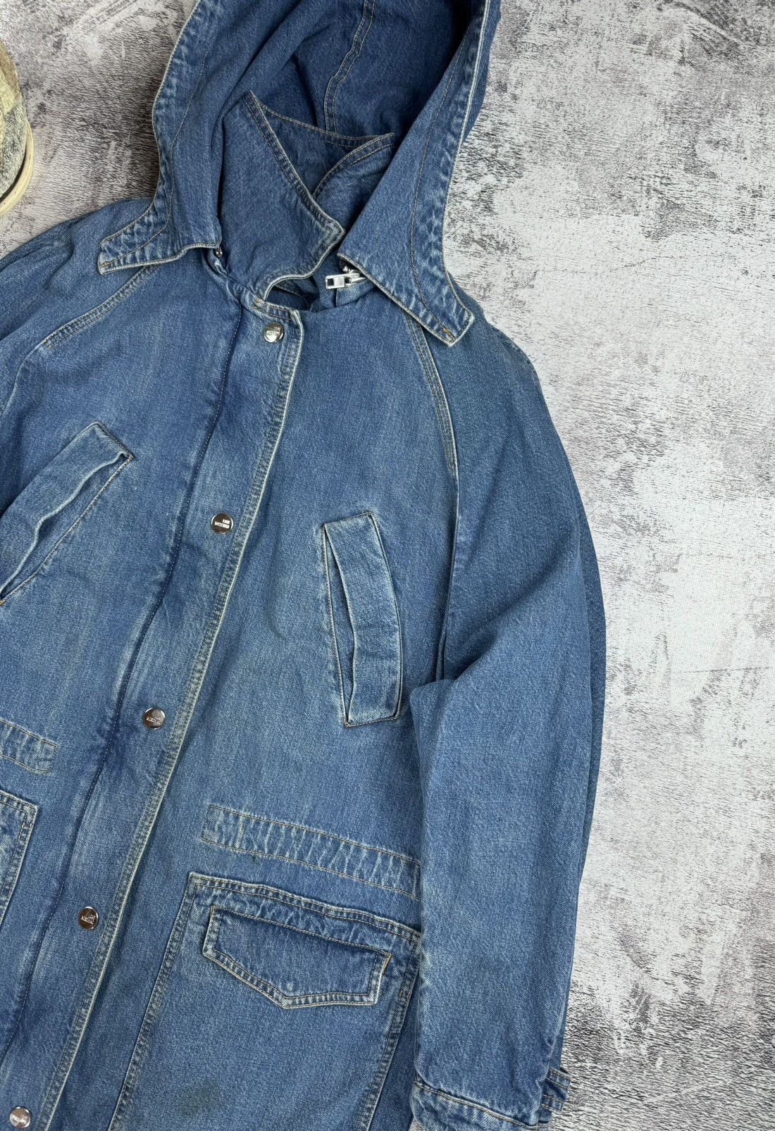 Love Moschino Moschino Made in Italy Denim Jeans Trench Coat Jacket Size S / US 4 / IT 40 - 5 Thumbnail