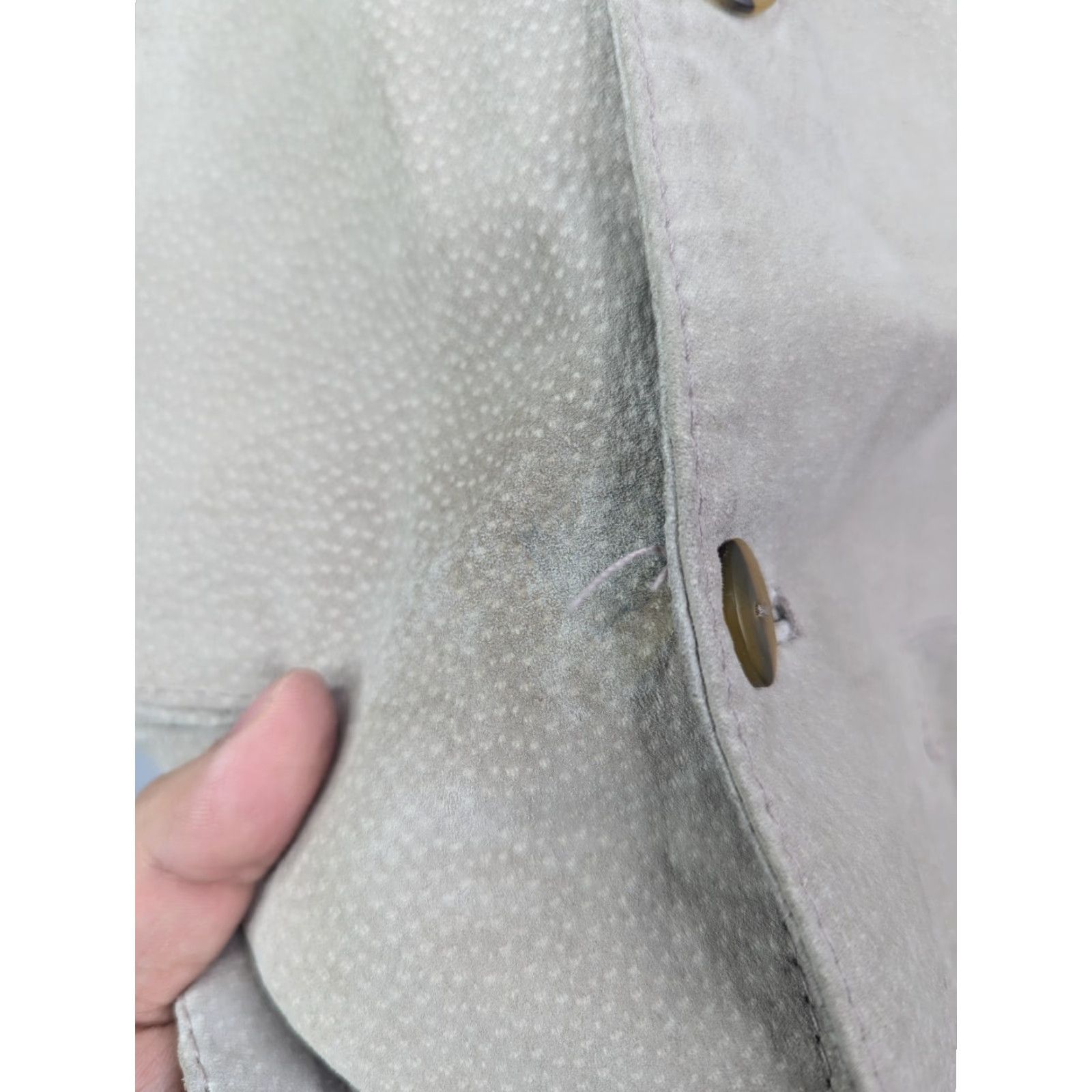Vintage Chereskin Vest Men’s XL Beige 4 Button Front Leather Lined Chest Pockets Waist Length Adult Mens Vest Size US XL / EU 56 / 4 - 4 Thumbnail