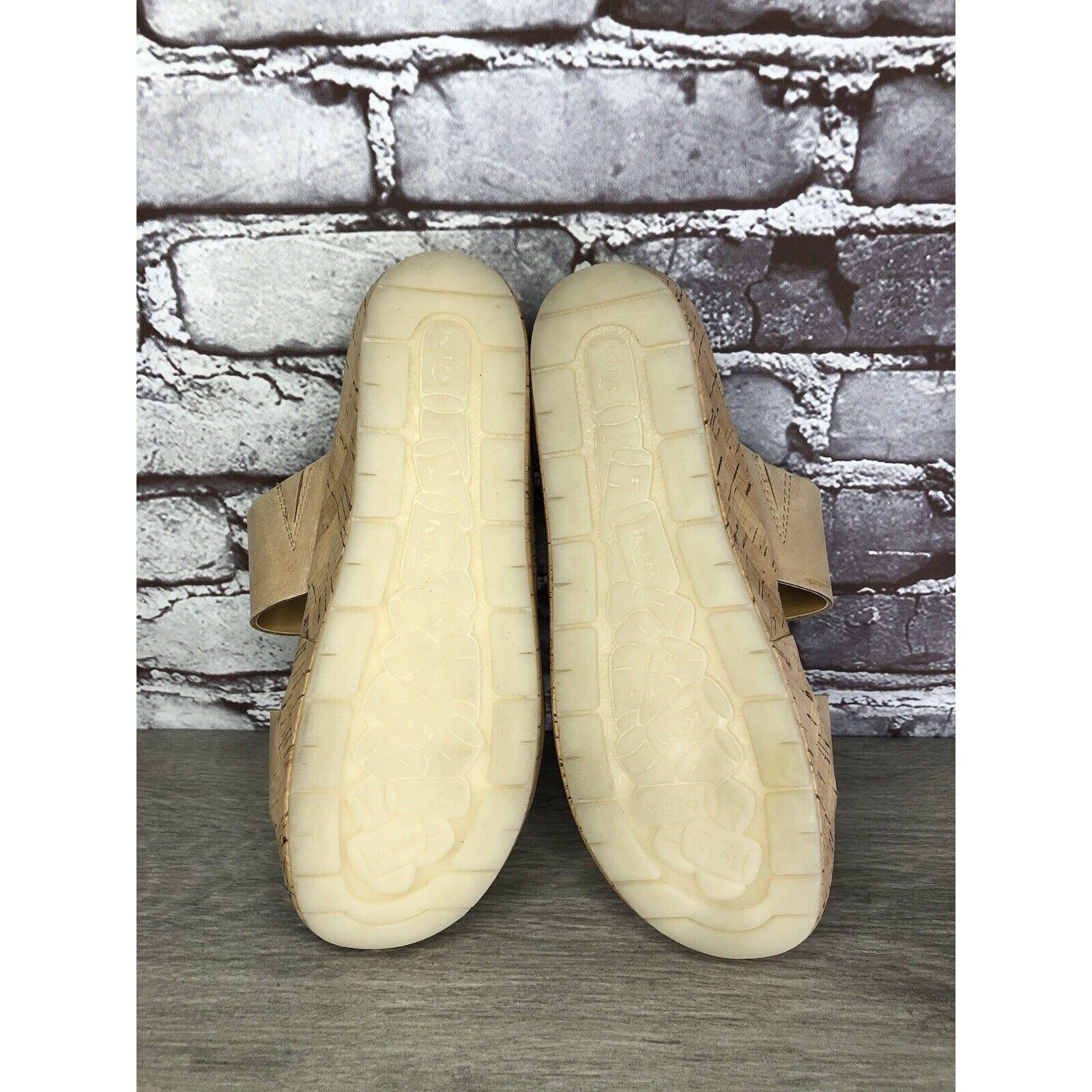 Other Korks Nude Leather Slip On Slides Cork Casual Wedge Shoes Wo Size US 9 / IT 39 - 8 Thumbnail