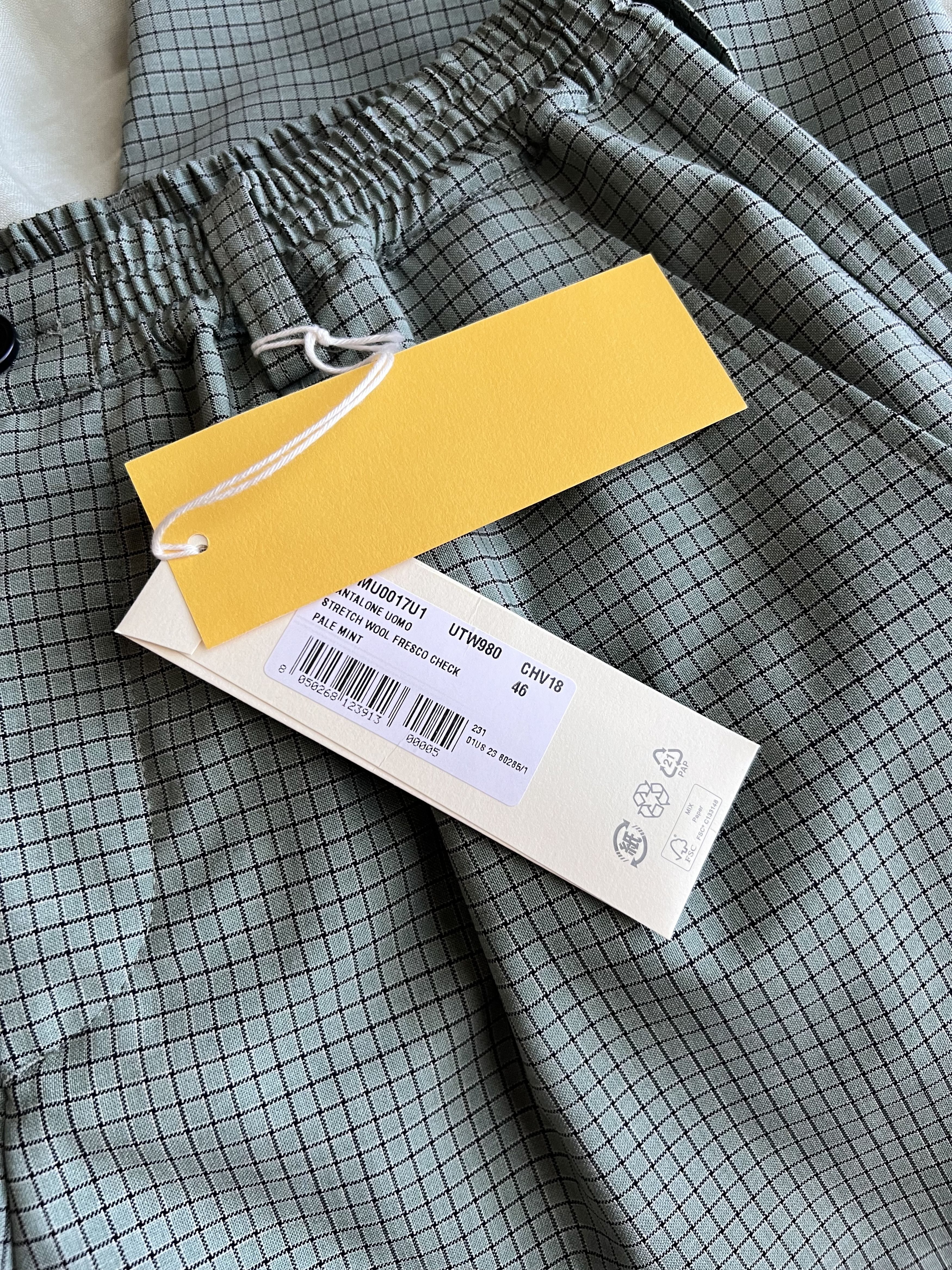 Marni Marni Stretch Wool Fresco Check Pants in Pale Mint Size US 30 / EU 46 - 6 Thumbnail