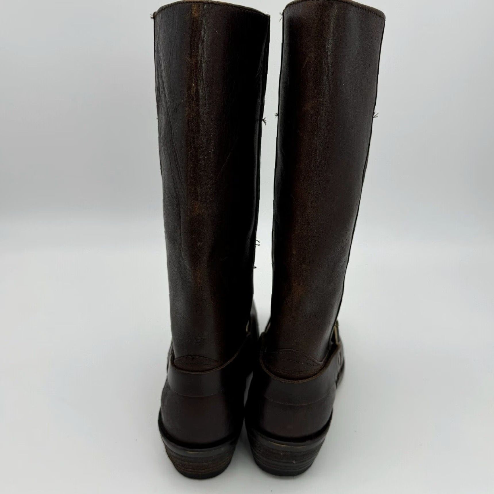 Vintage VINTAGE BRISTOL BIKER BOOTS 7.5 D BROWN LEATHER 1970s ROCKABILLY MADE IN SPAIN Size US 8 / EU 41 - 4 Thumbnail