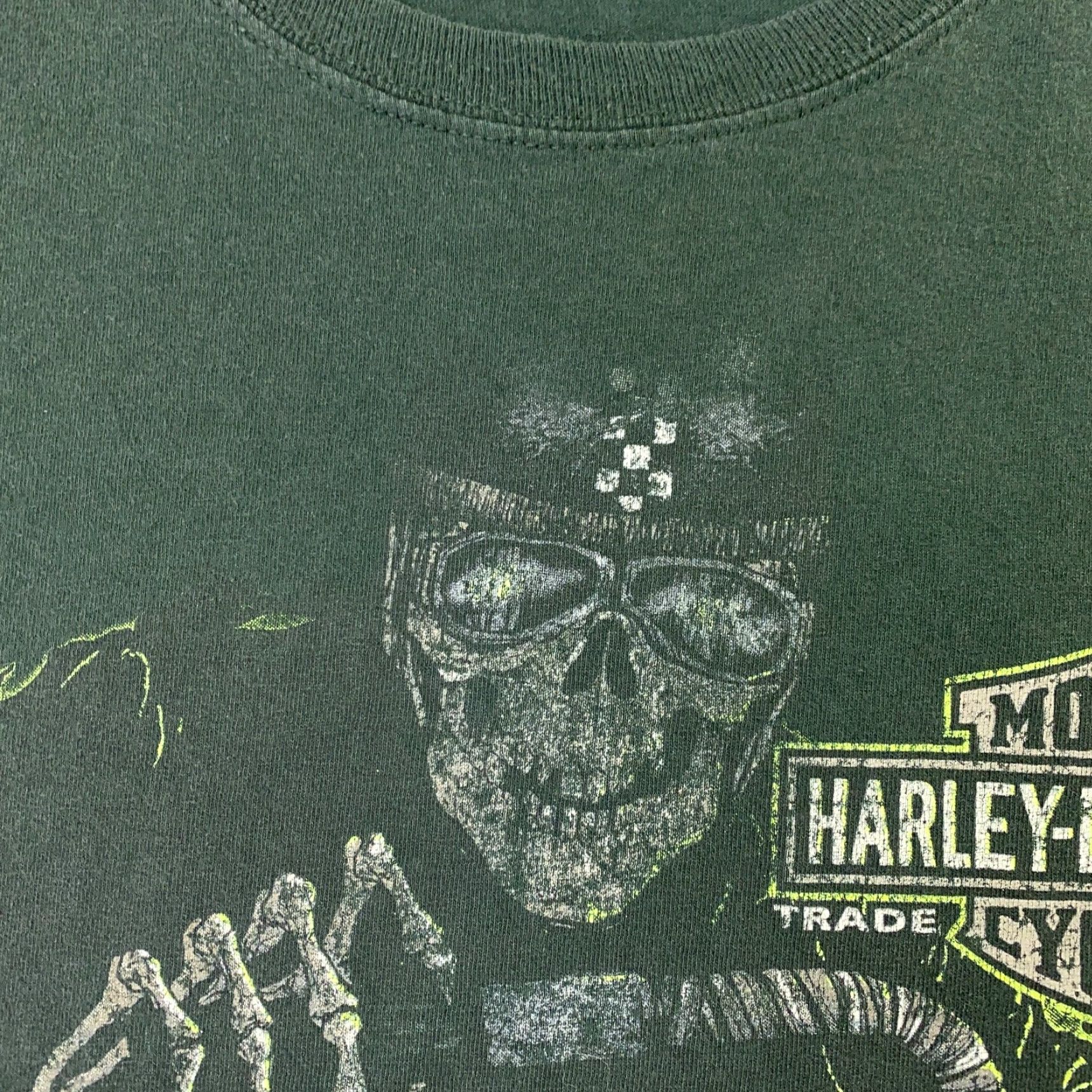 Harley Davidson Harley-Davidson Mens Shirt 2XL Green Crew Neck Short Sleeve T-Shirt Western Reserve Mentor OH Graphic Print Hanes Beefy-T Size US XXL / EU 58 / 5 - 4 Thumbnail