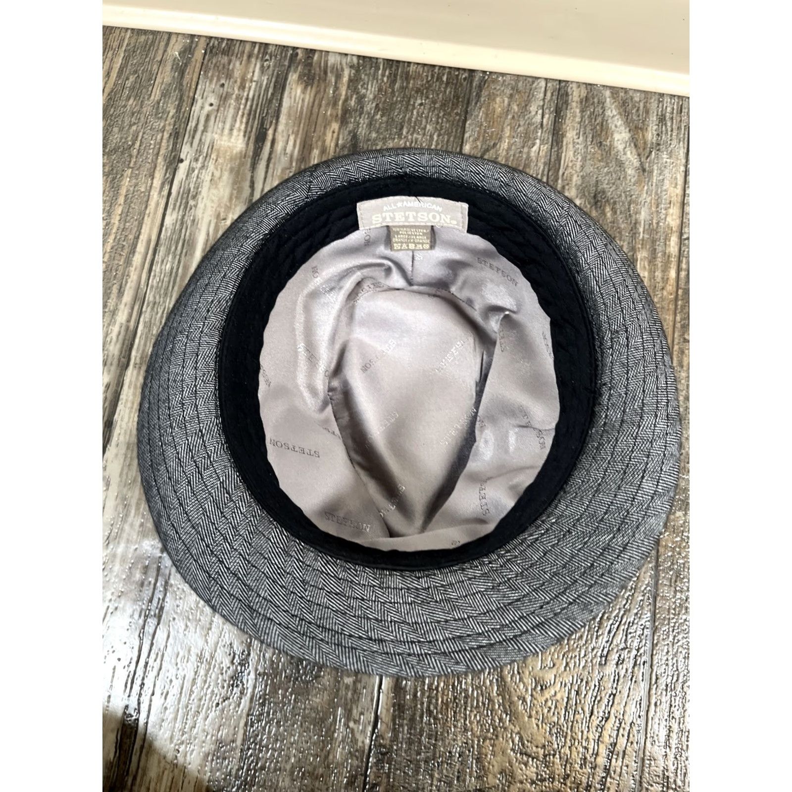 Stetson Stetson Fedora Hat Gray Cotton Blend Knit Lightweight Classic Classic Fedora Men Large / XL 23-1/4” 7-3/8 Size ONE SIZE - 6 Thumbnail