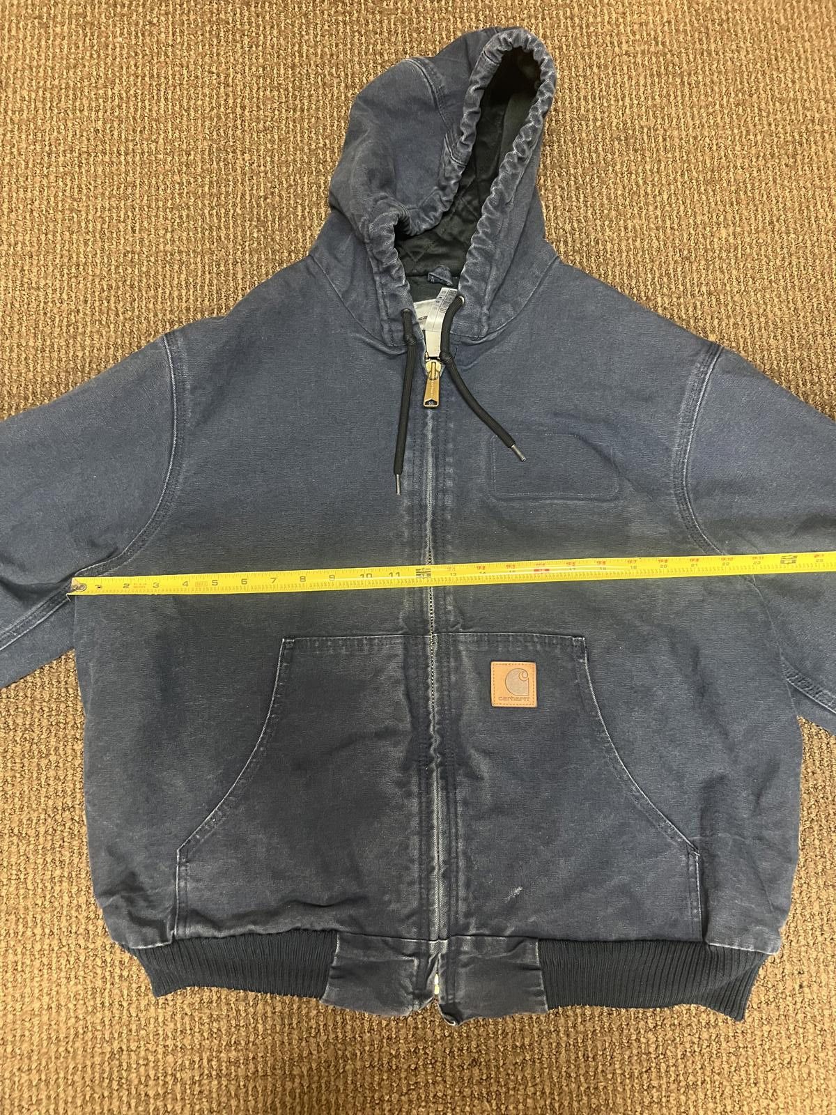 Carhartt Carhartt Men's Hooded Work Jacket - Blue, Size Large Size US L / EU 52-54 / 3 - 2 Thumbnail