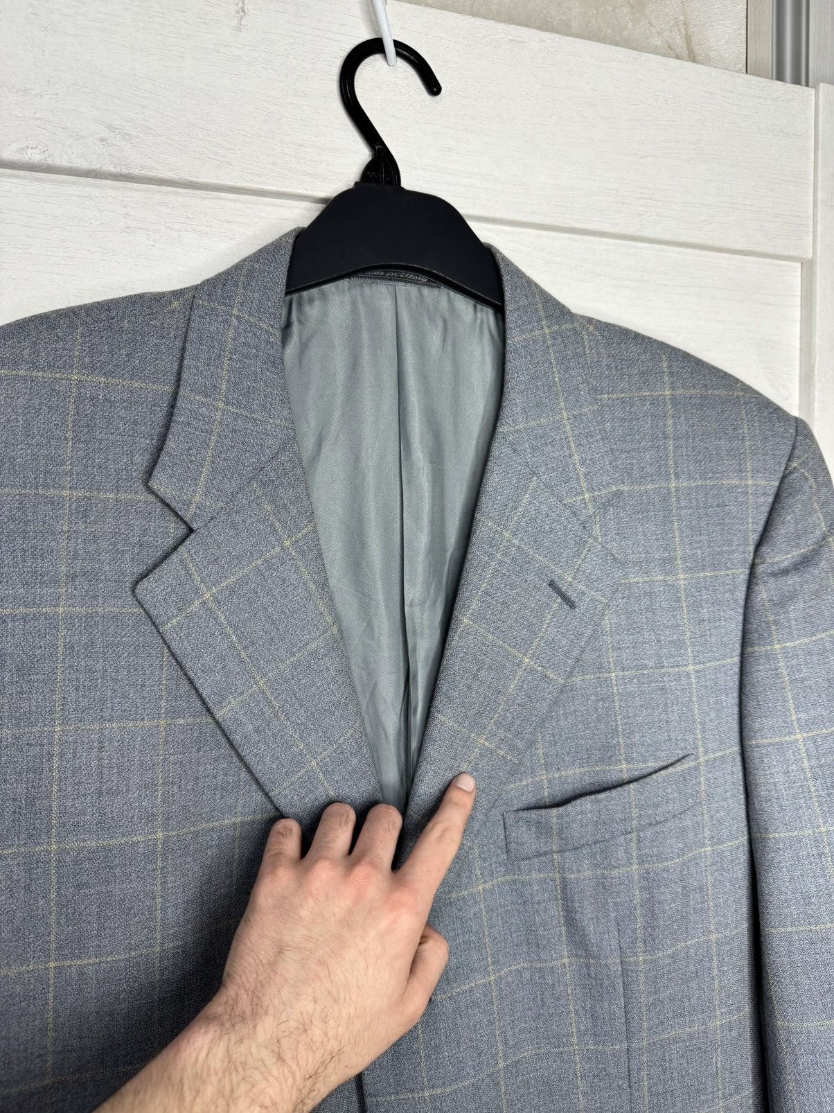 Corneliani Corneliani Linea Sartoria Handmade Gray Check Blazer 54L Size 54L - 11 Thumbnail