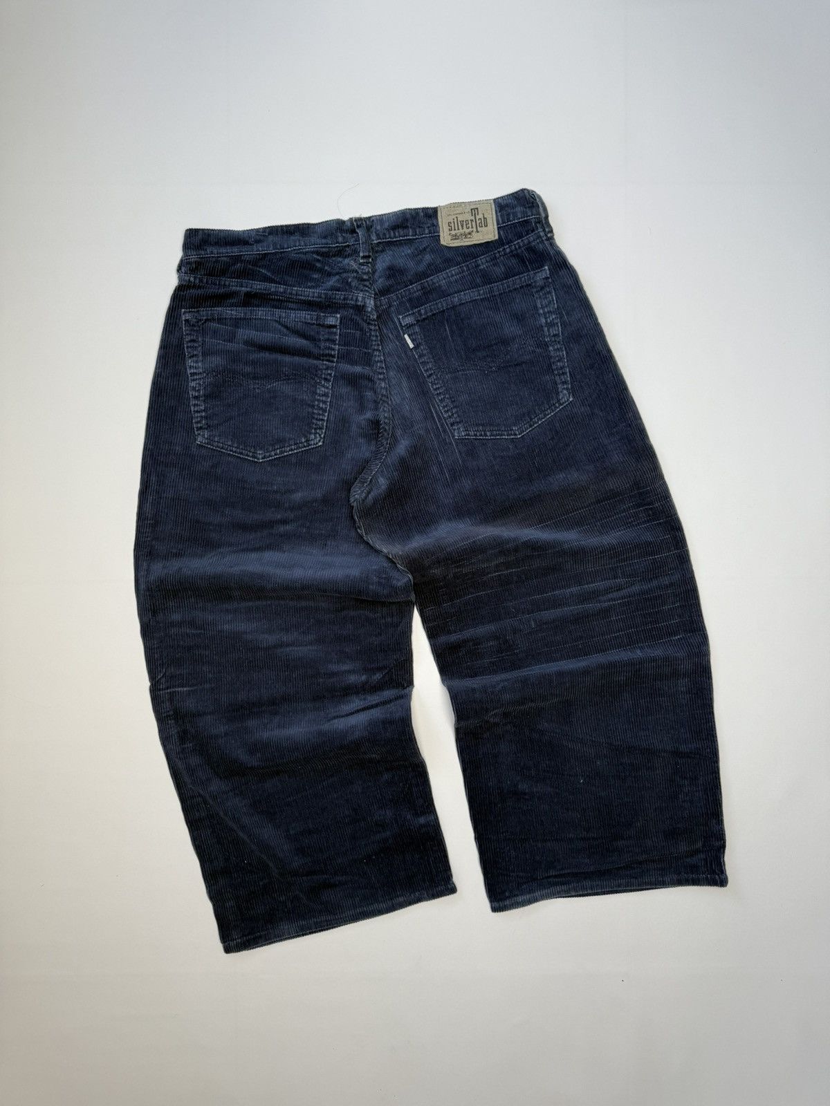 Levi's Vintage 90s Silvertab Baggy Navy Corduroy Size US 34 / EU 50 - 2 Thumbnail