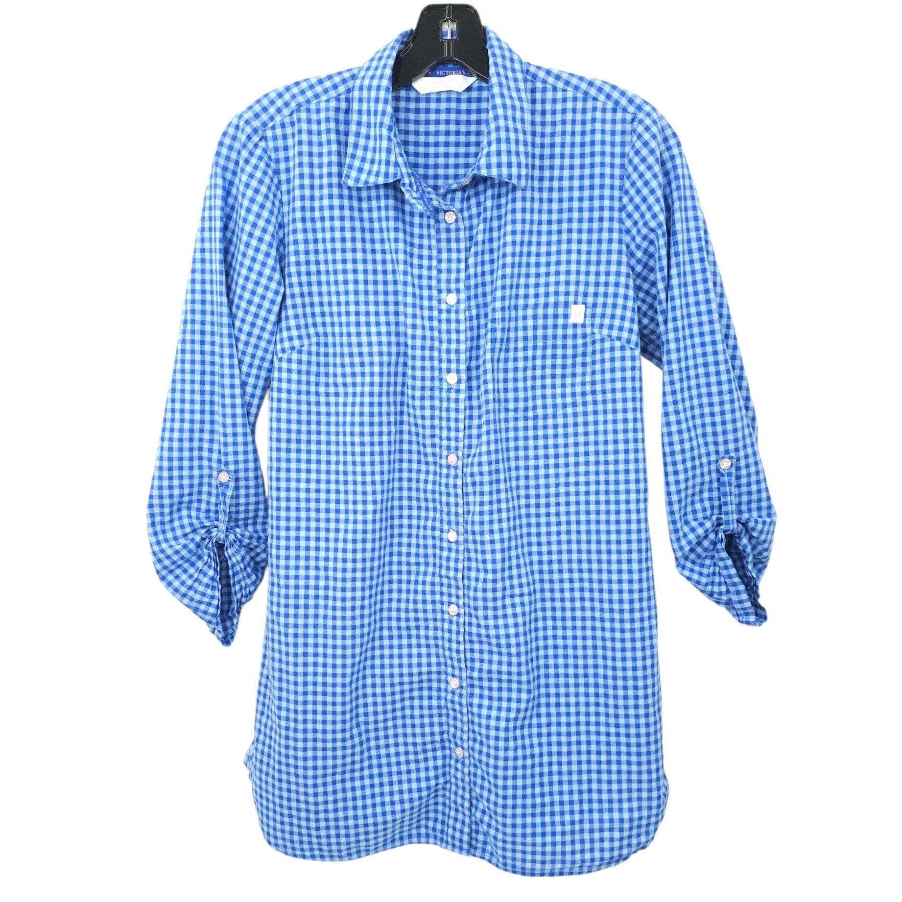 Victoria's Secret Victorias Secret Button Front Sleep Shirt Womens S Blue Size S / US 4 / IT 40 - 2 Thumbnail