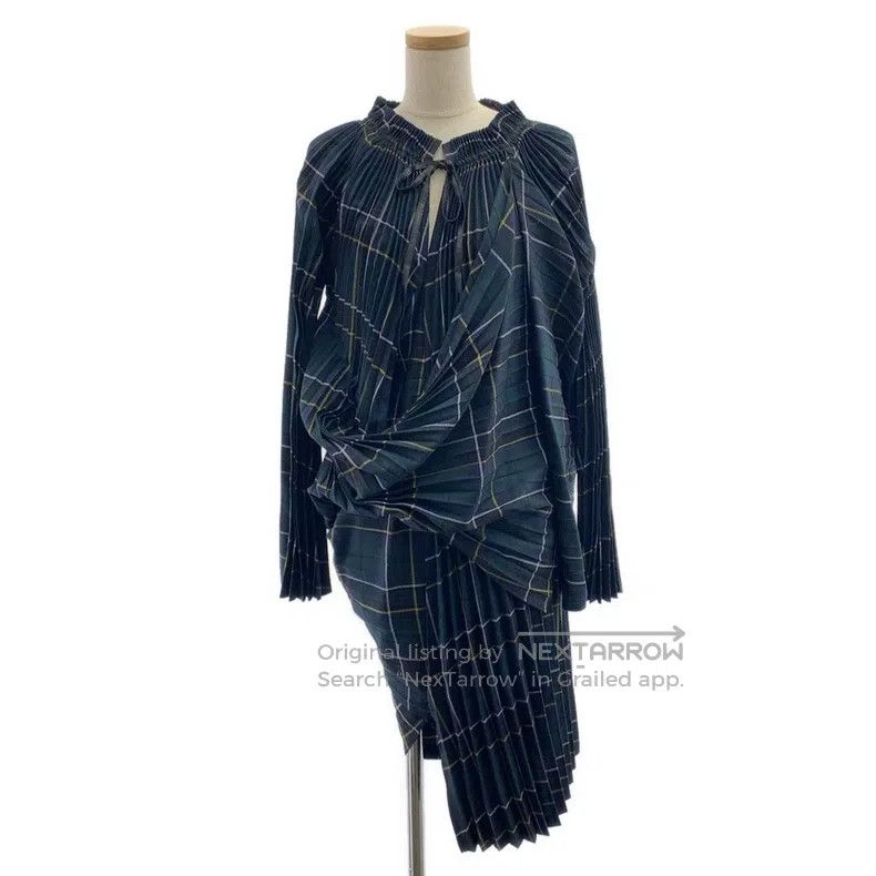 Junya Watanabe Junya Watanabe Plaid Pleated Dress Size M / US 6-8 / IT 42-44 - 1 Thumbnail