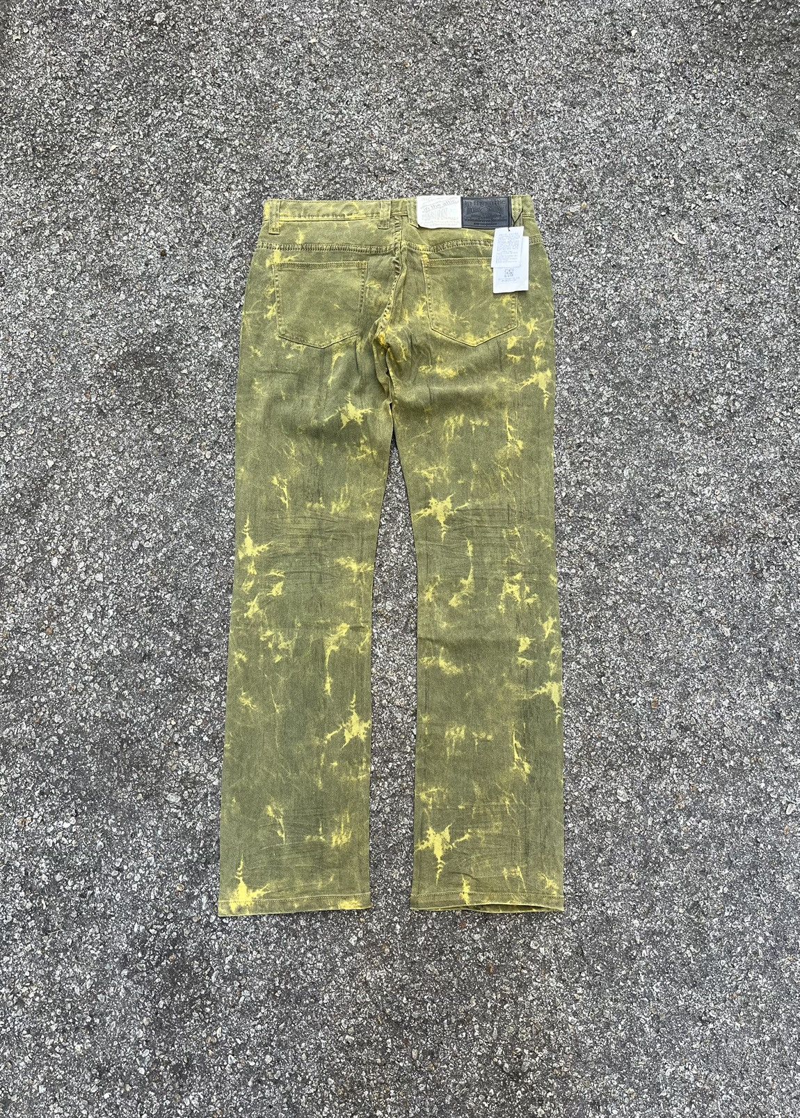 In The Attic Japan Green Acid Washed Punk Style Pant