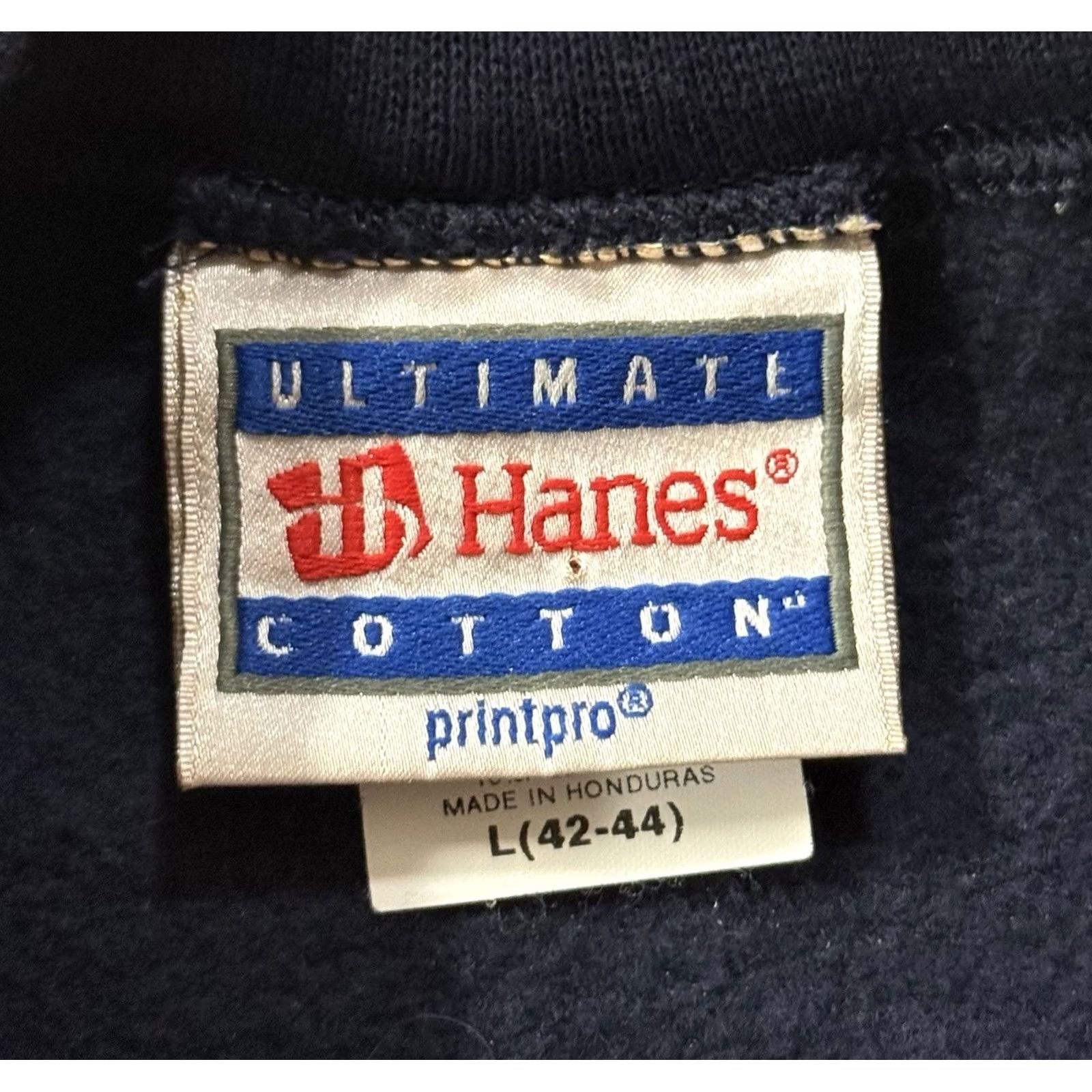 Hanes VINTAGE Hanes Sweatshirt Crewneck L Black USA 90s Patriot Graphic Print Snake Men Shirts (Pullover) Size US L / EU 52-54 / 3 - 6 Thumbnail