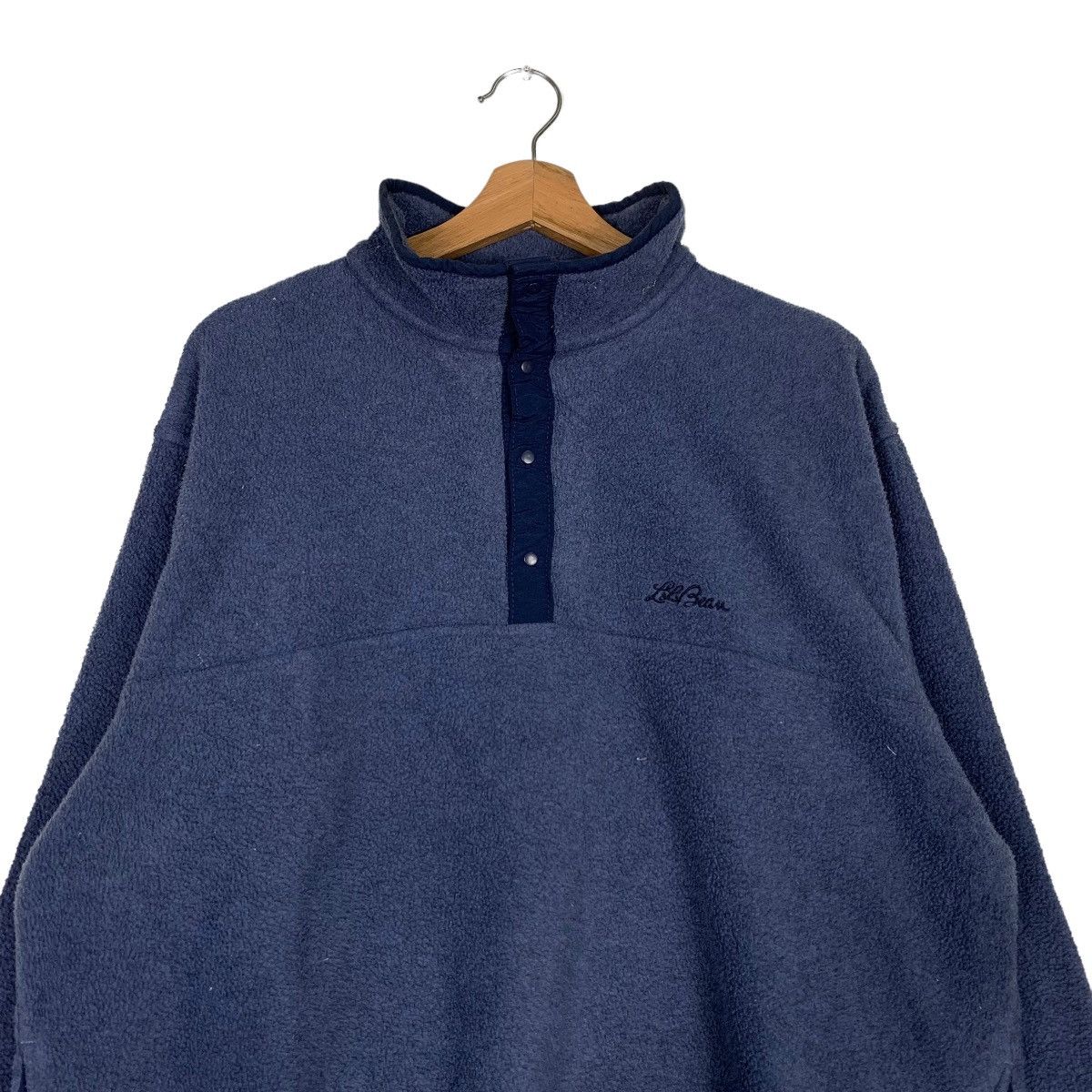 L.L. Bean L.L. BEAN Snap Button Turtle Neck Fleece Sweater #0493-C23 Size US L / EU 52-54 / 3 - 2 Thumbnail