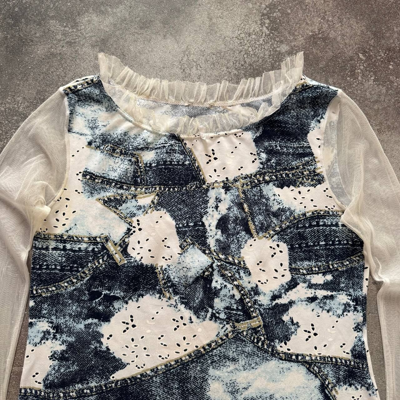 Hysteric Glamour × Japanese Brand × Vintage Amazing Mesh Vintage Long Sleeve Top Size M / US 6-8 / IT 42-44 - 4 Thumbnail